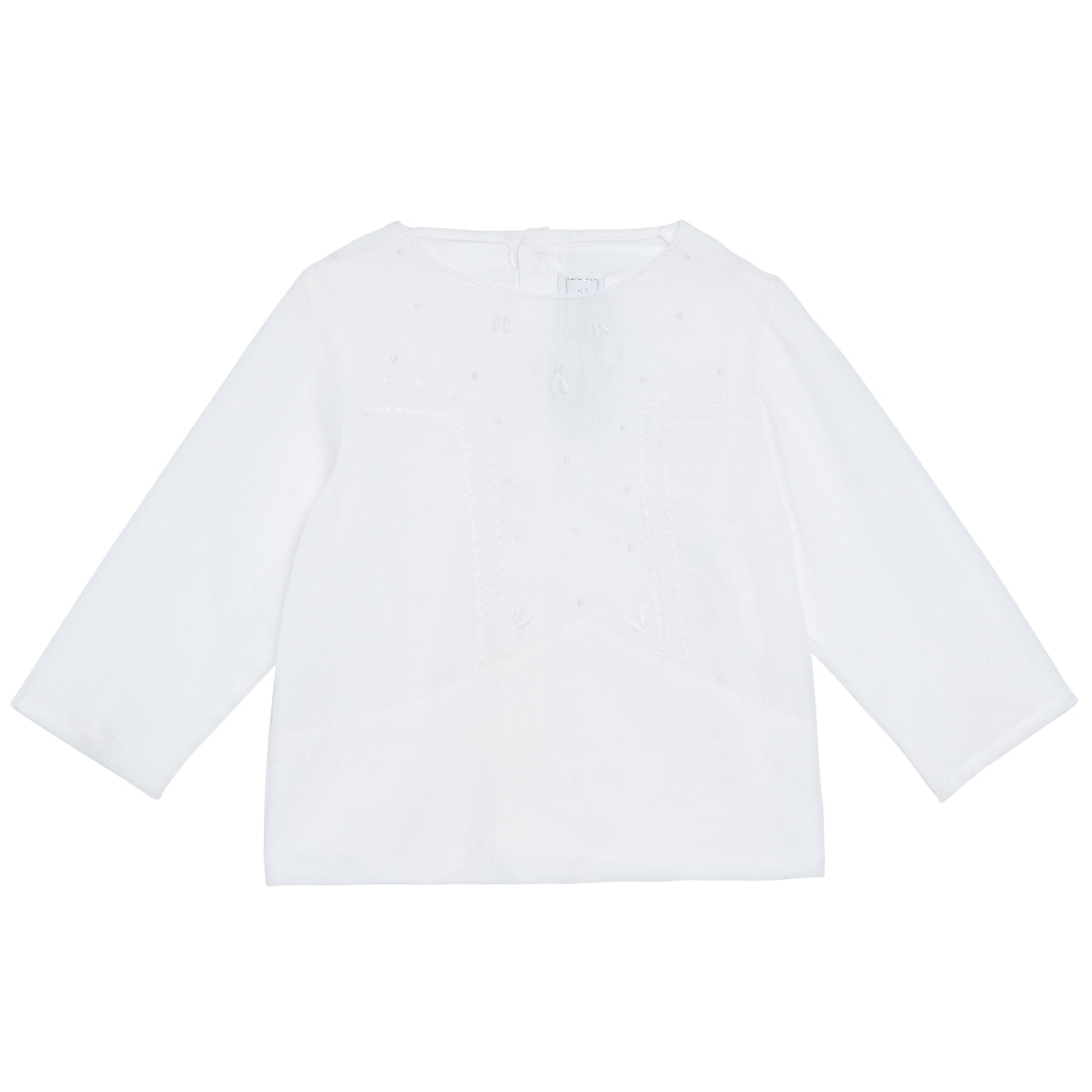 Baby Girls White See-through Cotton Blouse - CÉMAROSE | Children's Fashion Store