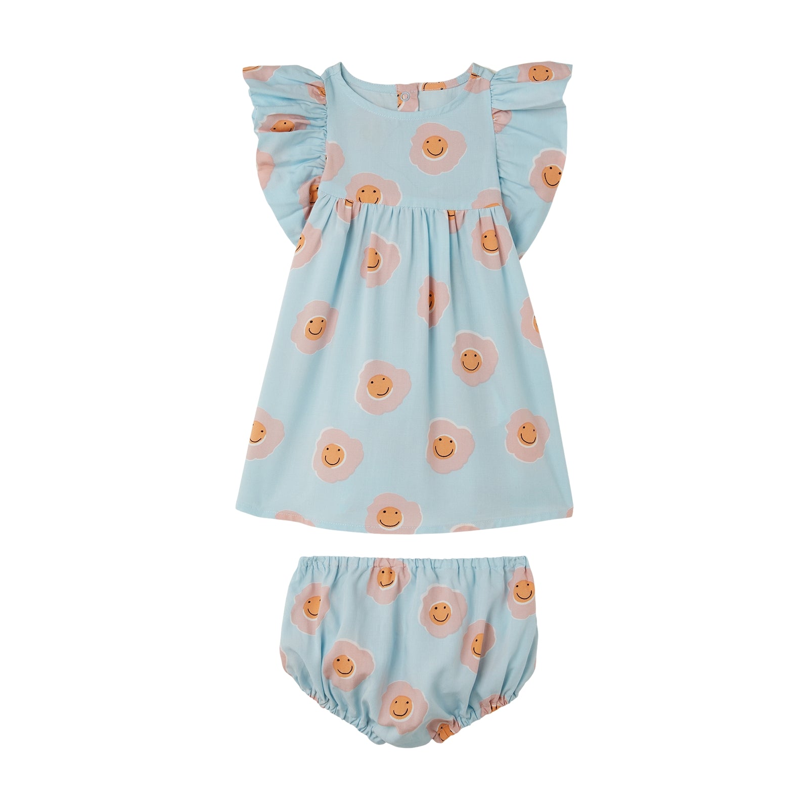 Baby Girls Blue Smile Dress Set