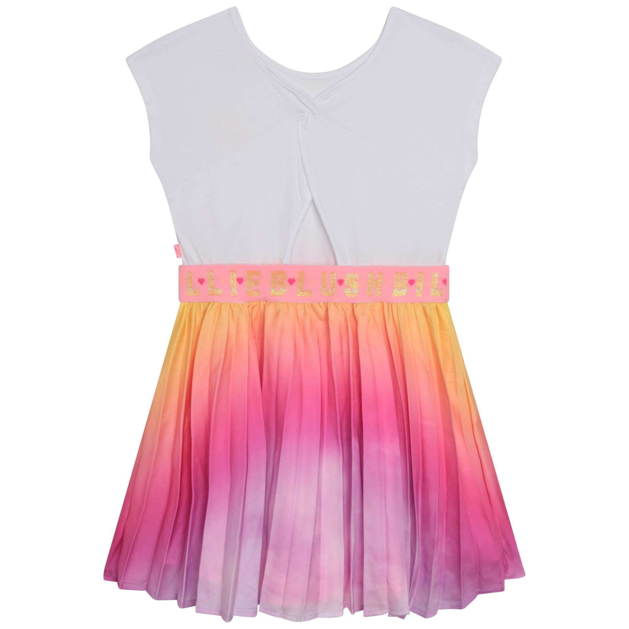 Girls Multicolor Logo Dress