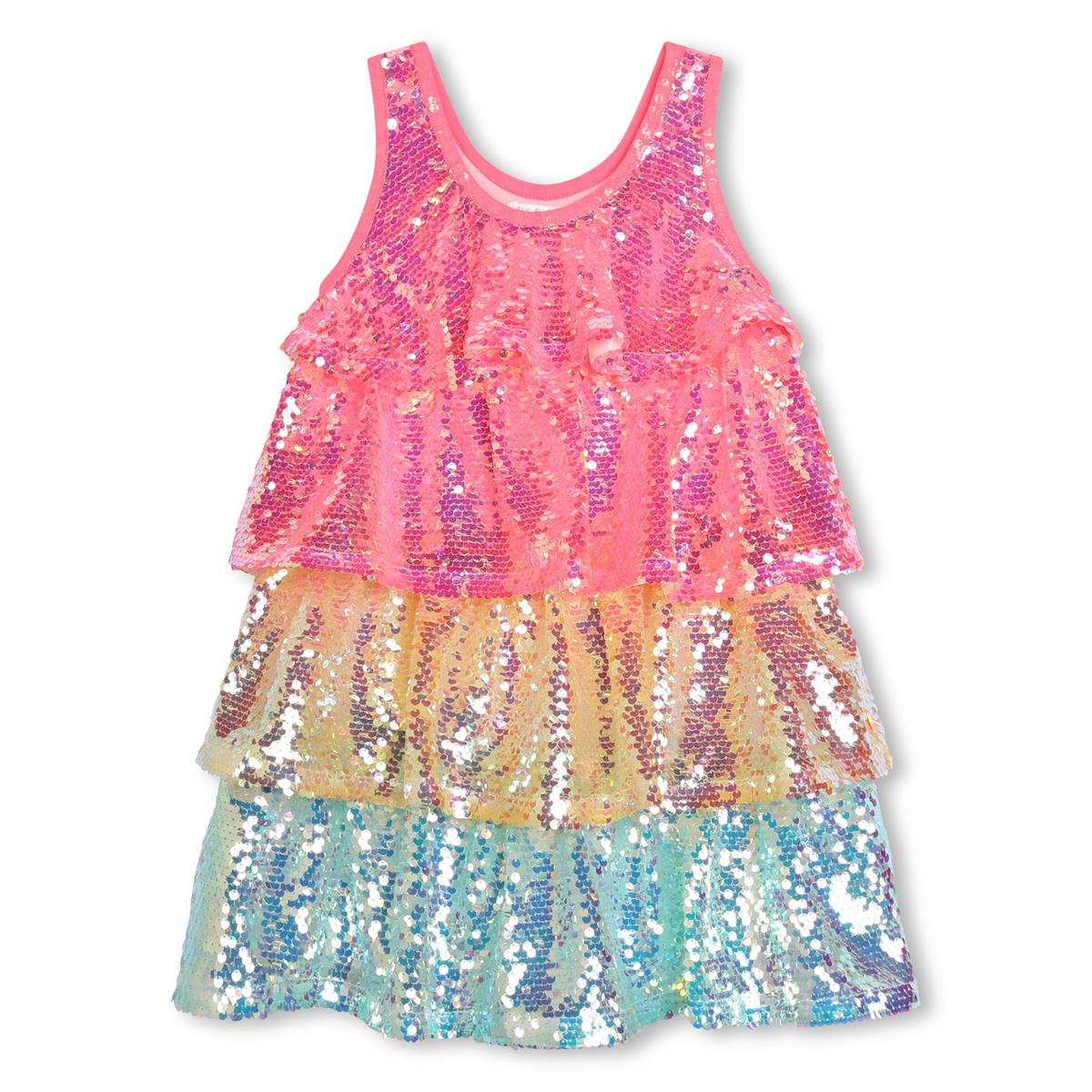 Girls Pink Sequin Dress