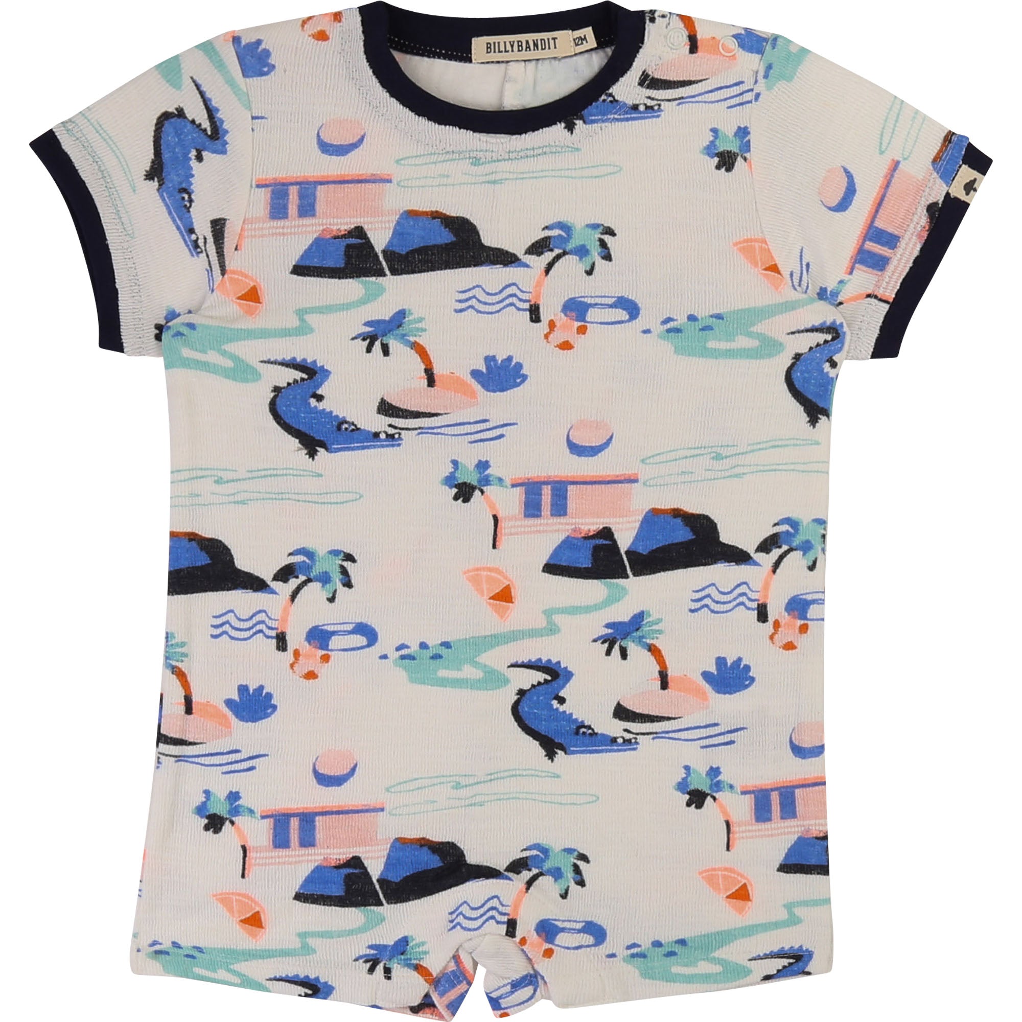 Baby Boys Khaki Cotton Jumpsuit