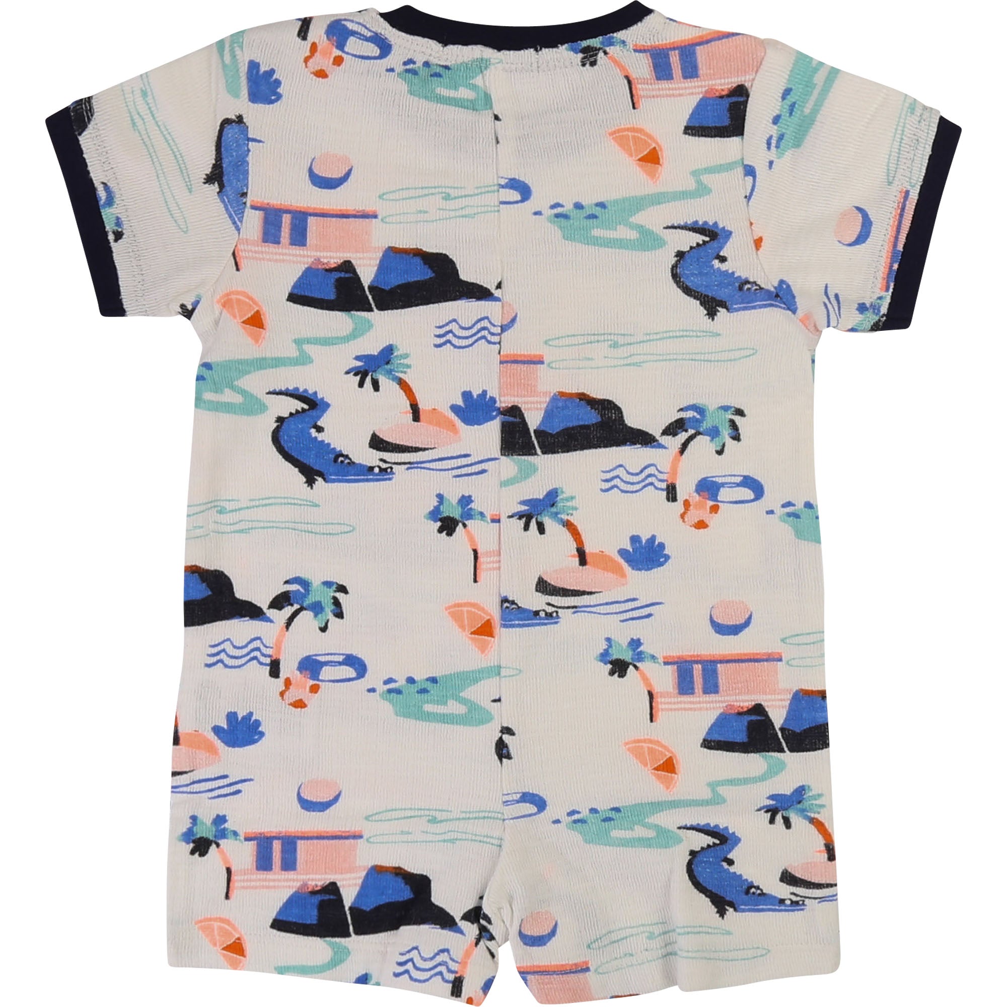 Baby Boys Khaki Cotton Jumpsuit