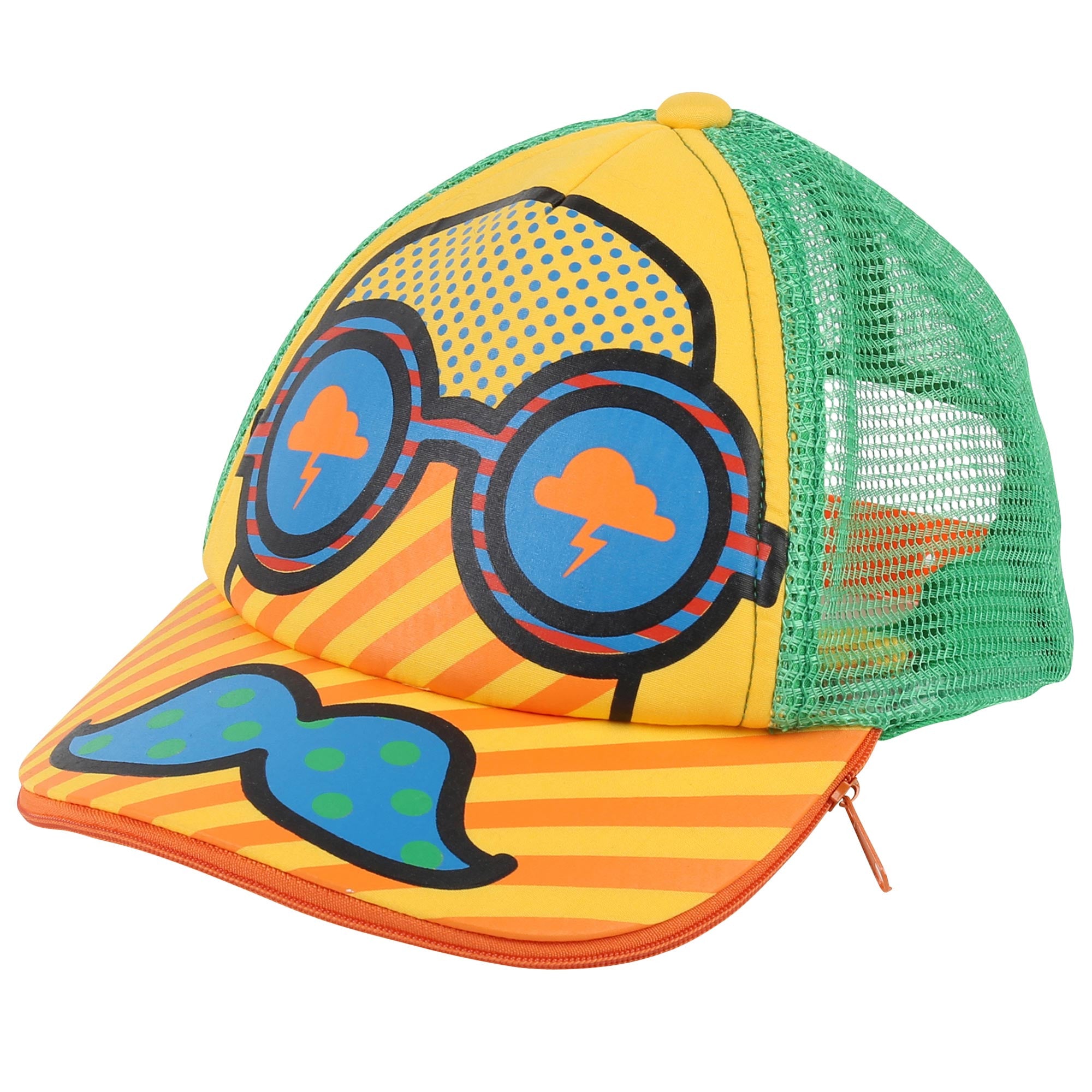 Boys Green & Yellow Duck Cap