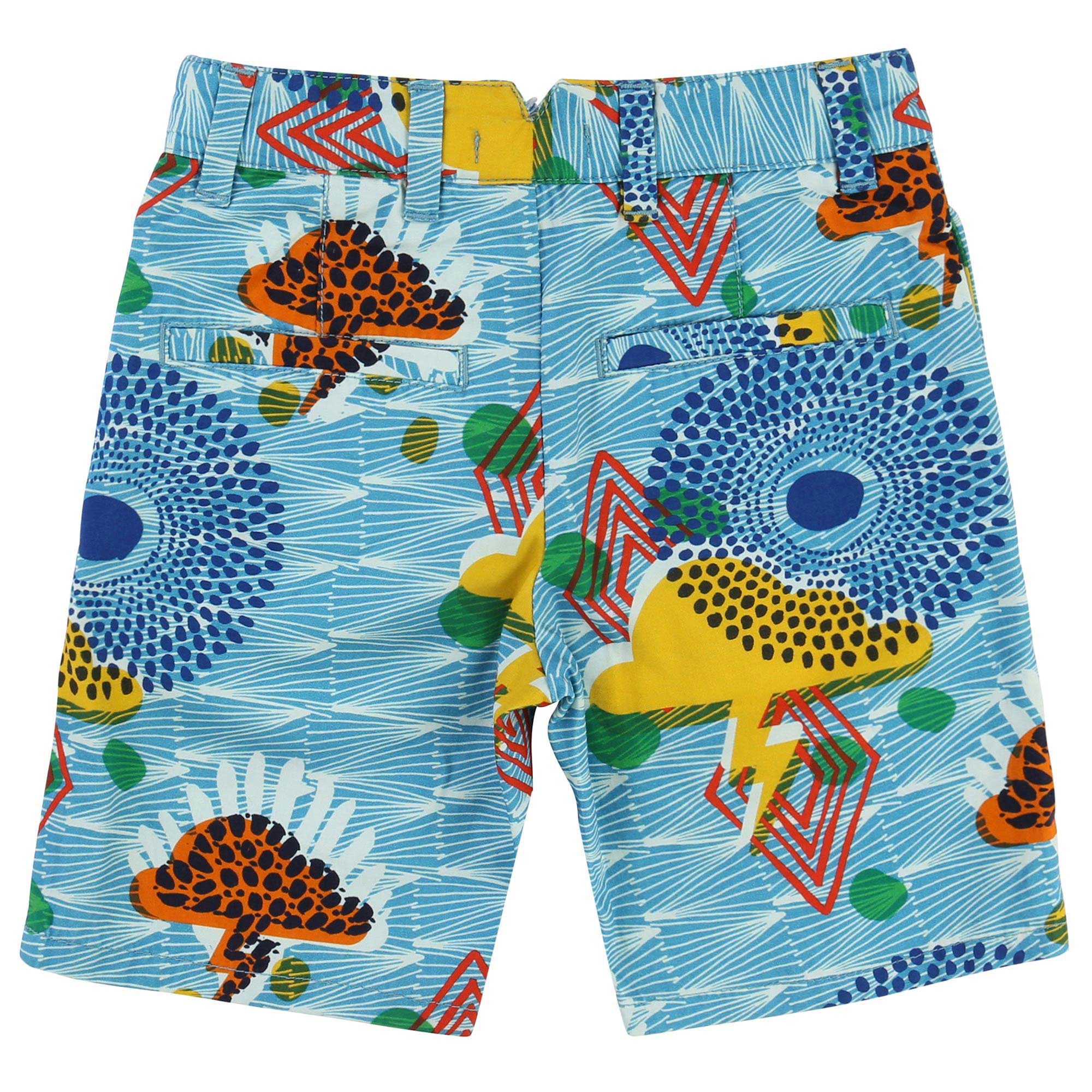 Boys Blue Patterned Shorts