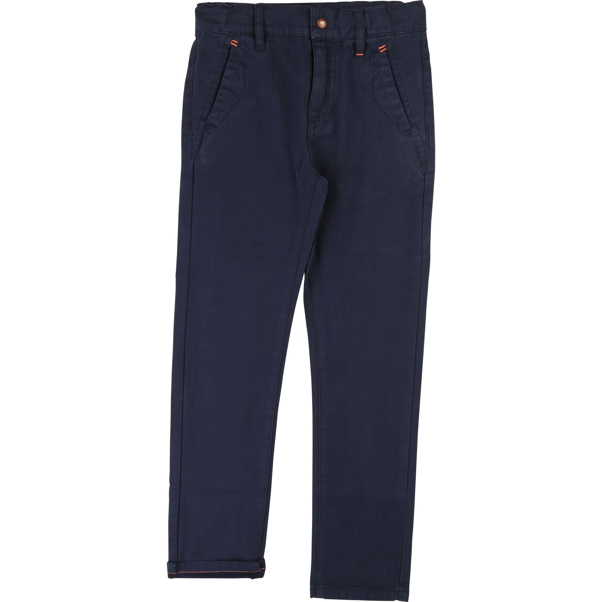 Boys Navy Cotton Trousers