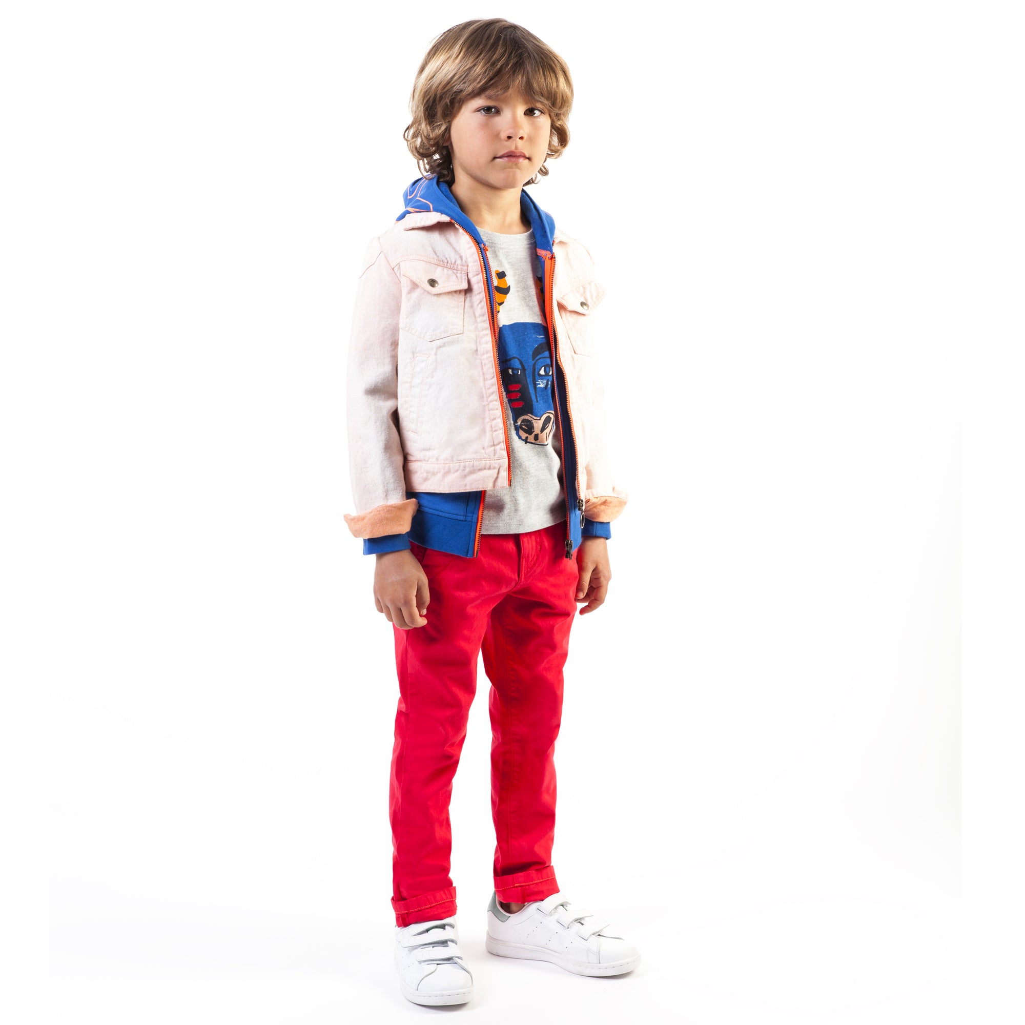 Boys Red Cotton Trousers