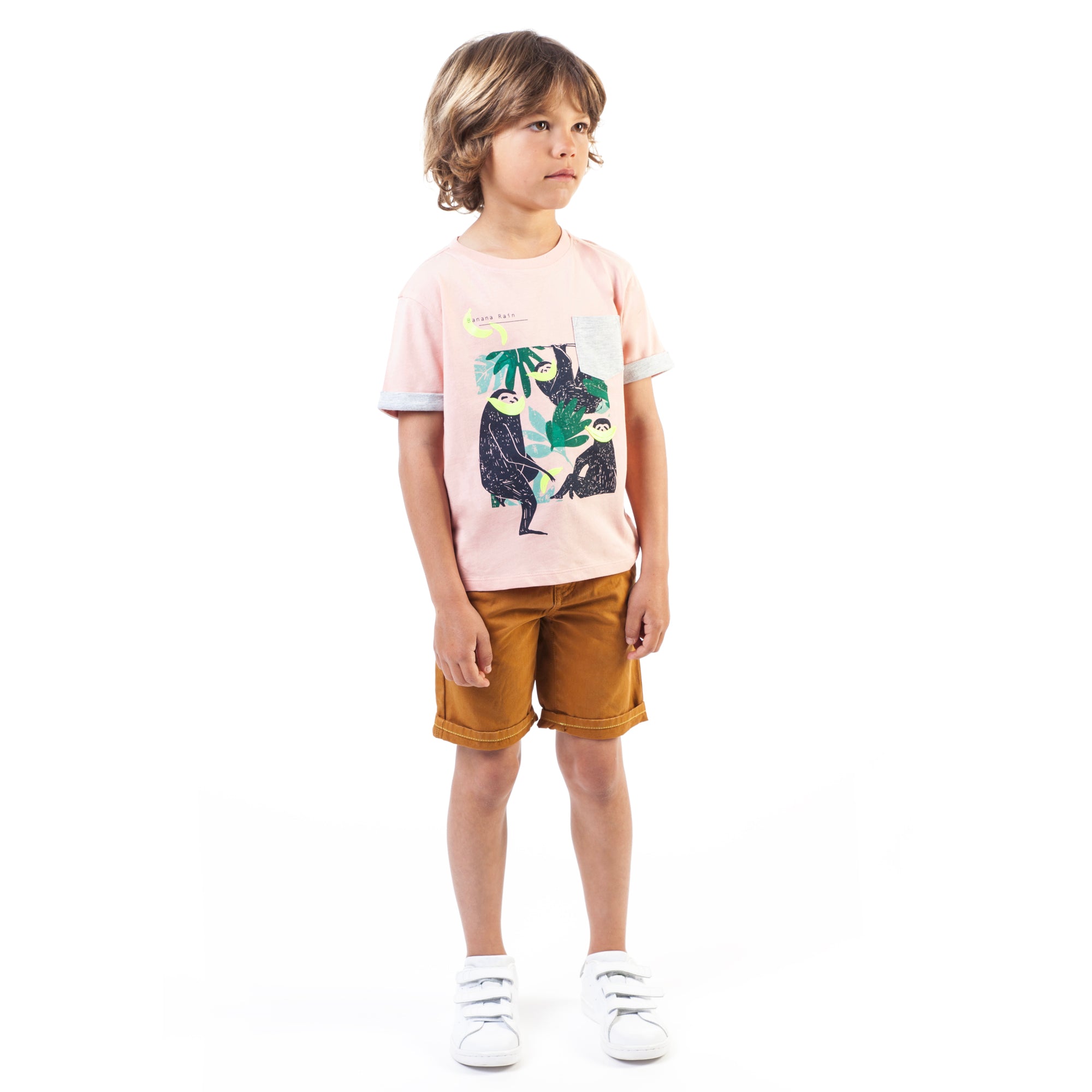 Boys Khaki Cotton Shorts