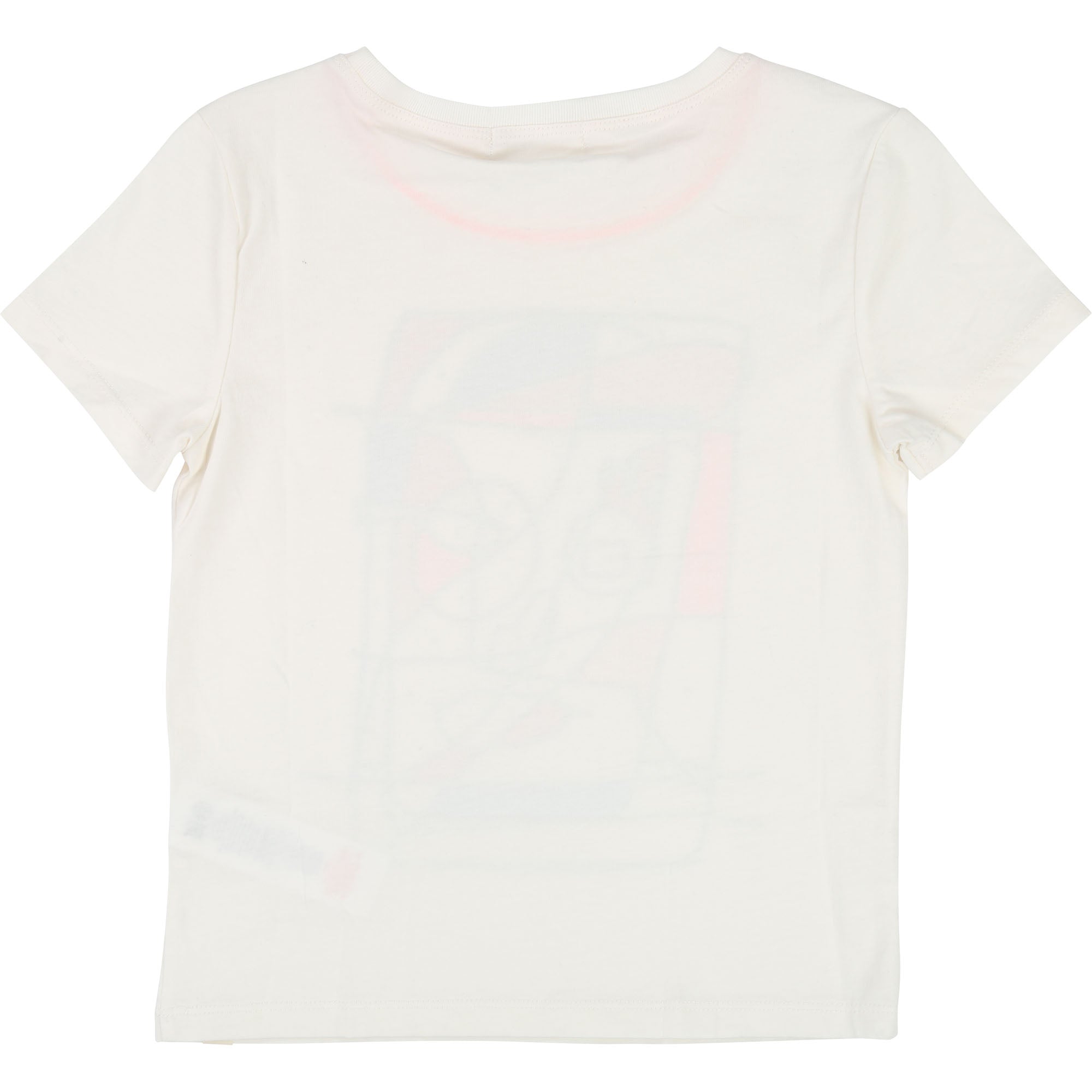 Boys Rice White Cotton T-shirt With Feutre