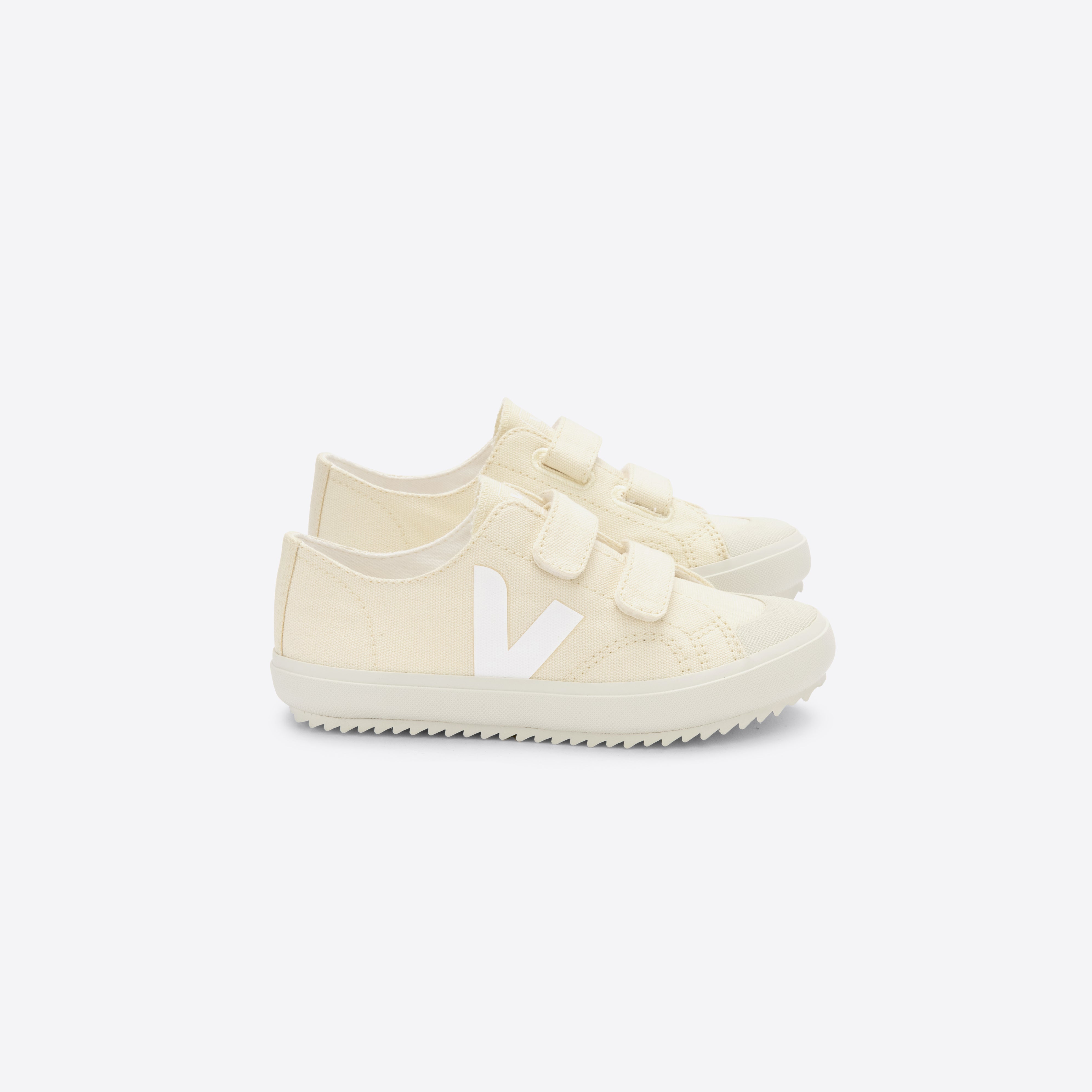 Boys & Girls White "OLLIE" Canvas Shoes