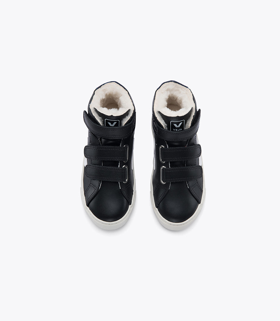 Baby Boys & Girls Black "ESPLAR MID" Leather Shoes