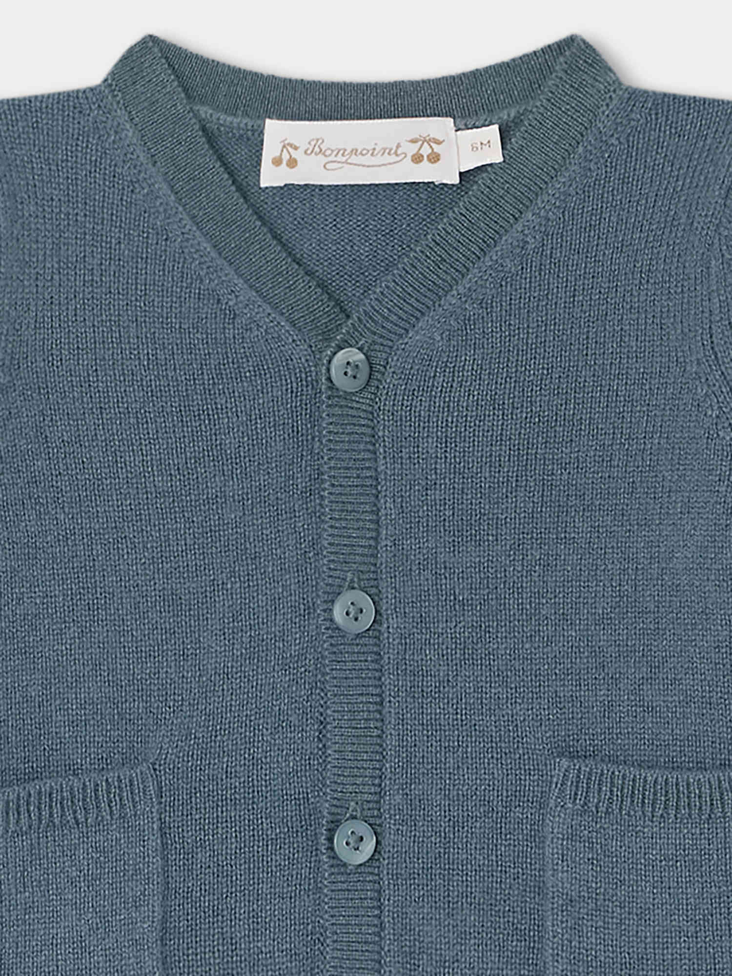 Baby Boys Blue Cashmere Cardigan