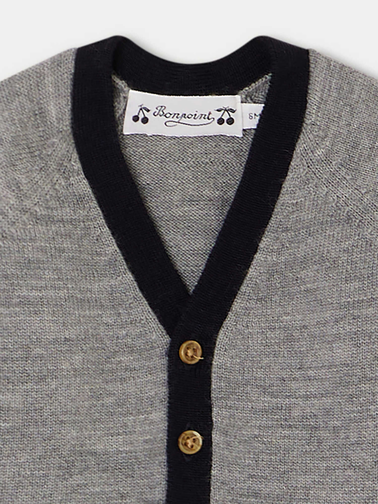 Baby Boys Grey Wool Cardigan
