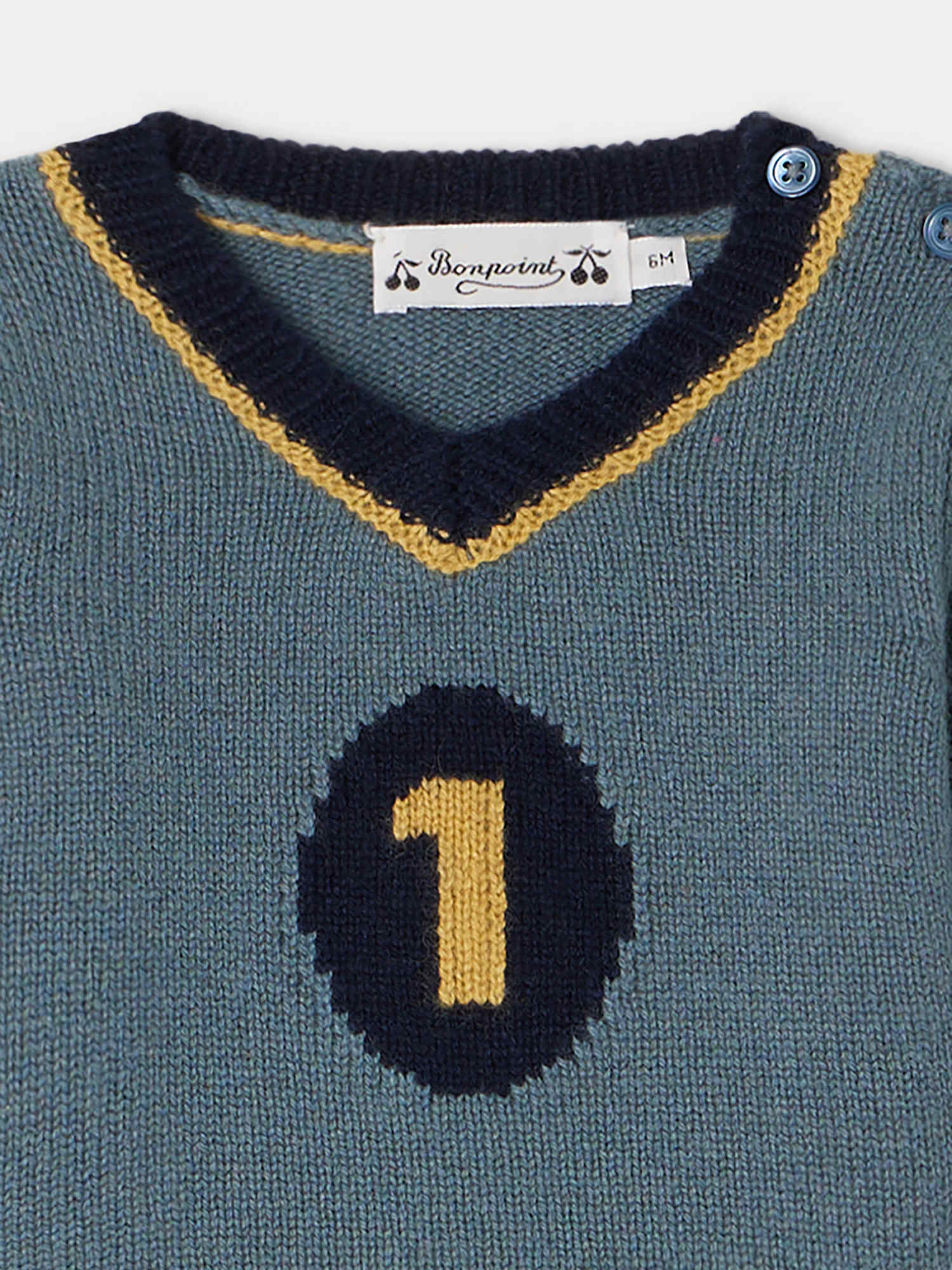 Baby Boys Blue Cashmere Sweater