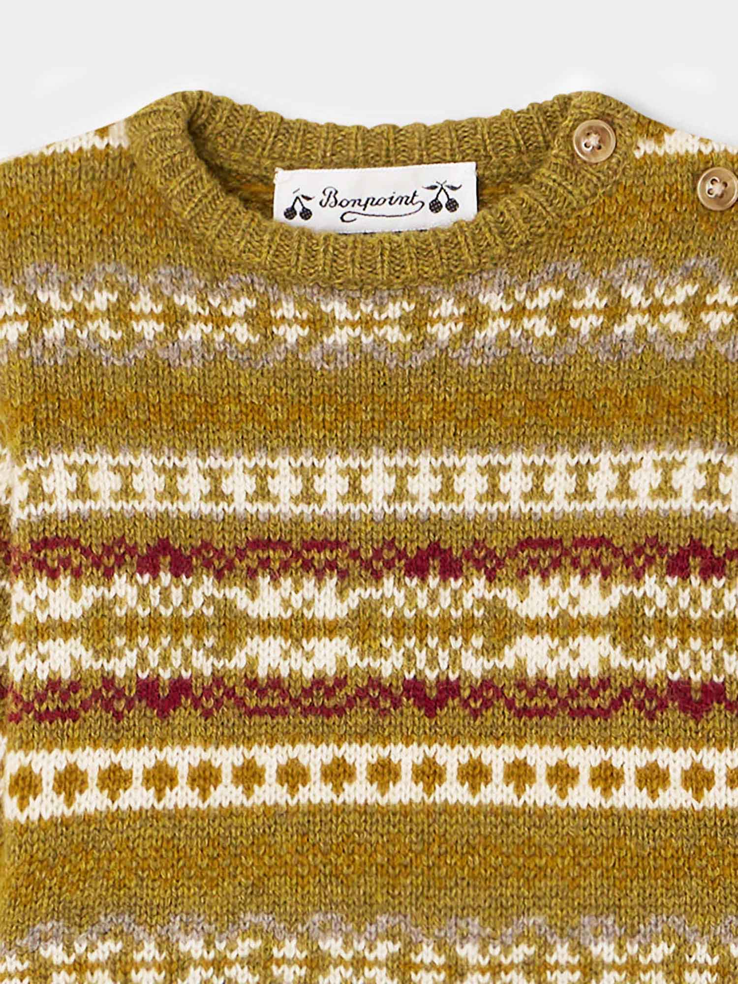 Baby Boys Khaki Wool Sweater