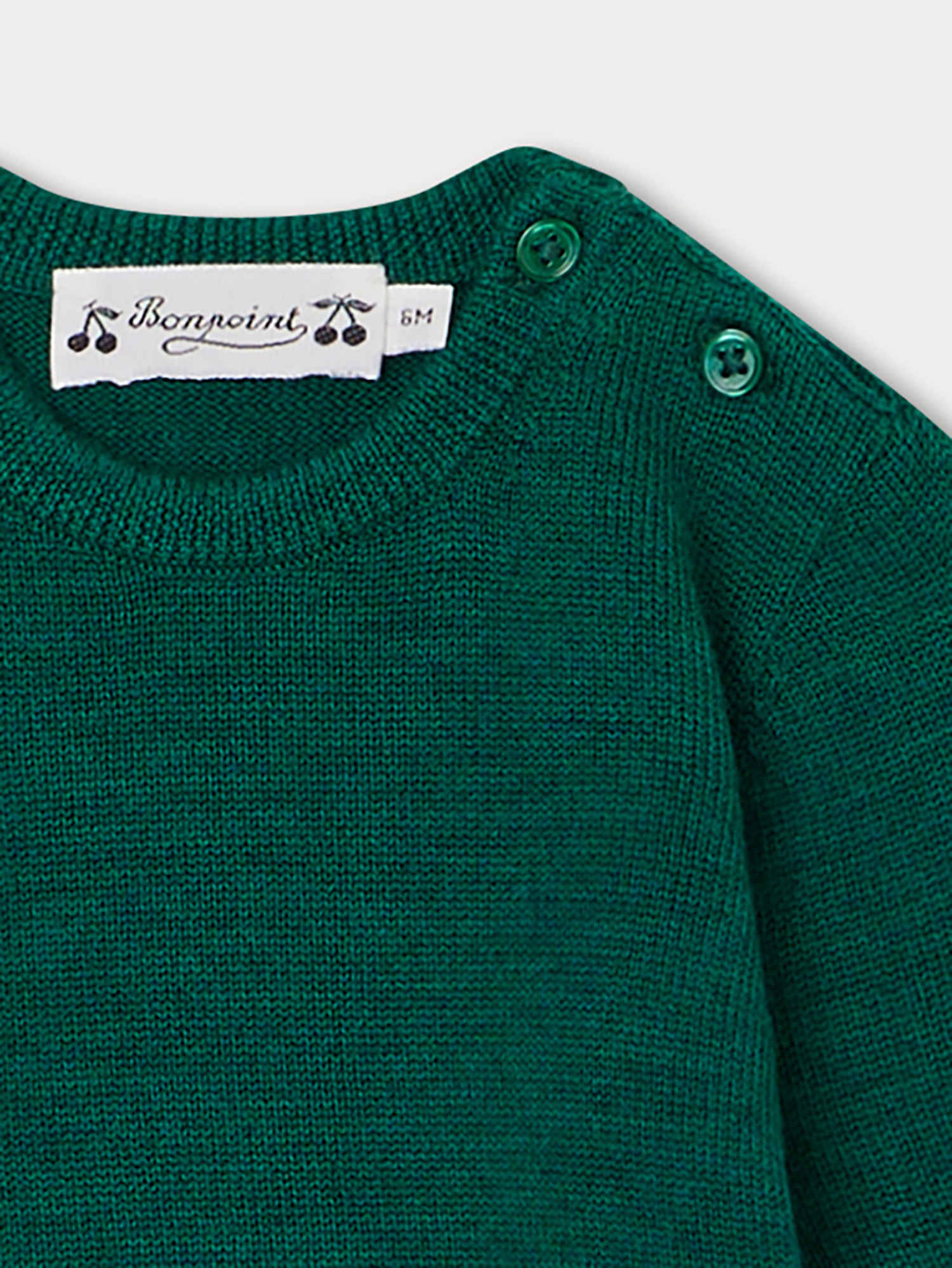 Baby Boys Green Wool Sweater