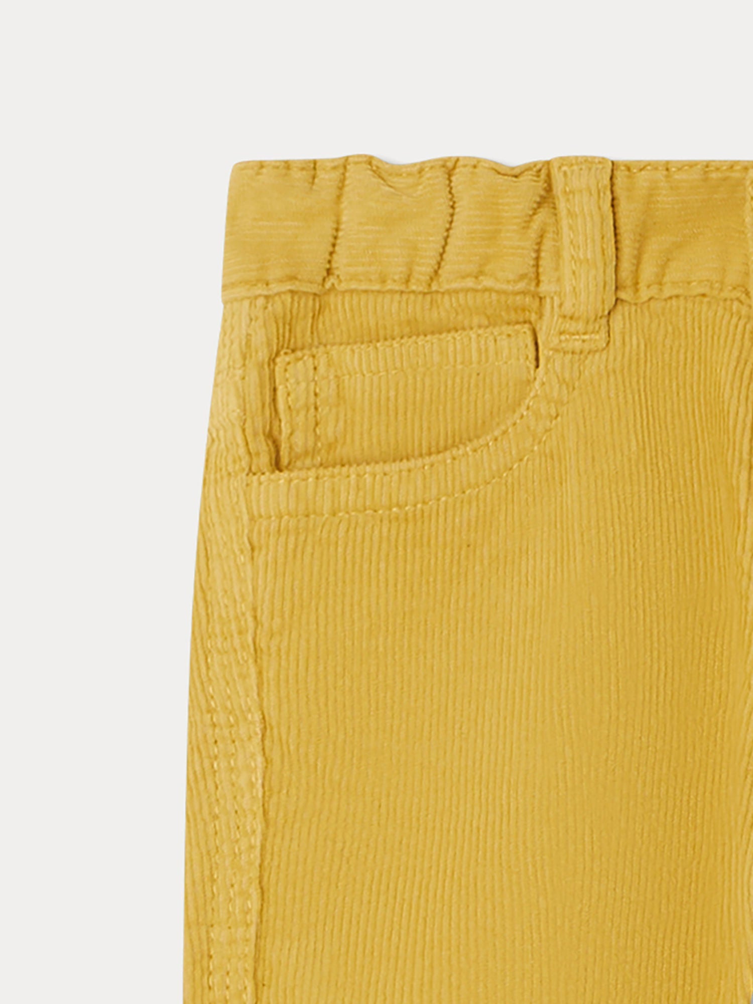 Baby Boys & Girls Yellow Corduroy Trousers