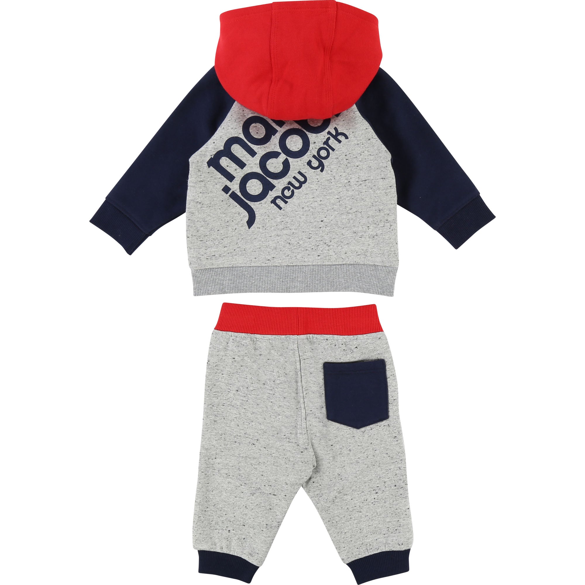 Baby Boys Grey Blue Cotton Ensemble Jogging