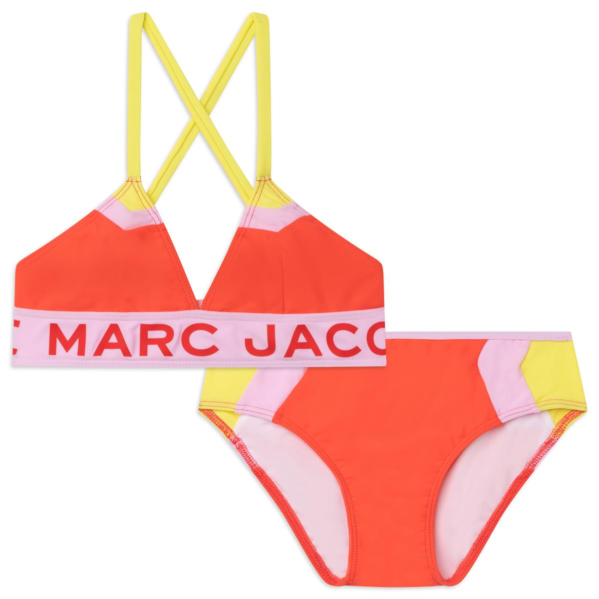 Girls Orange Swimsuit Set