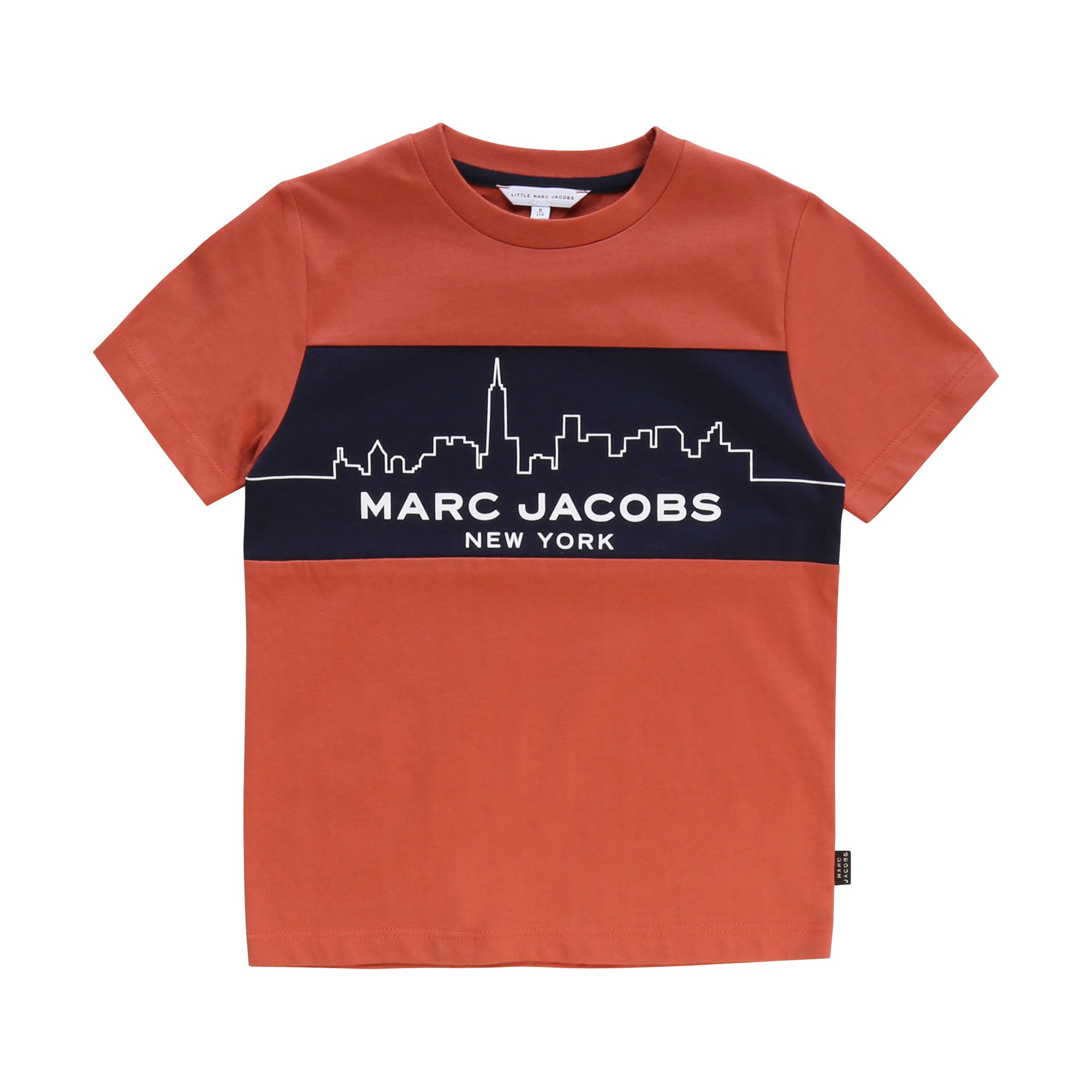 Boys Orange Logo Cotton T-shirt