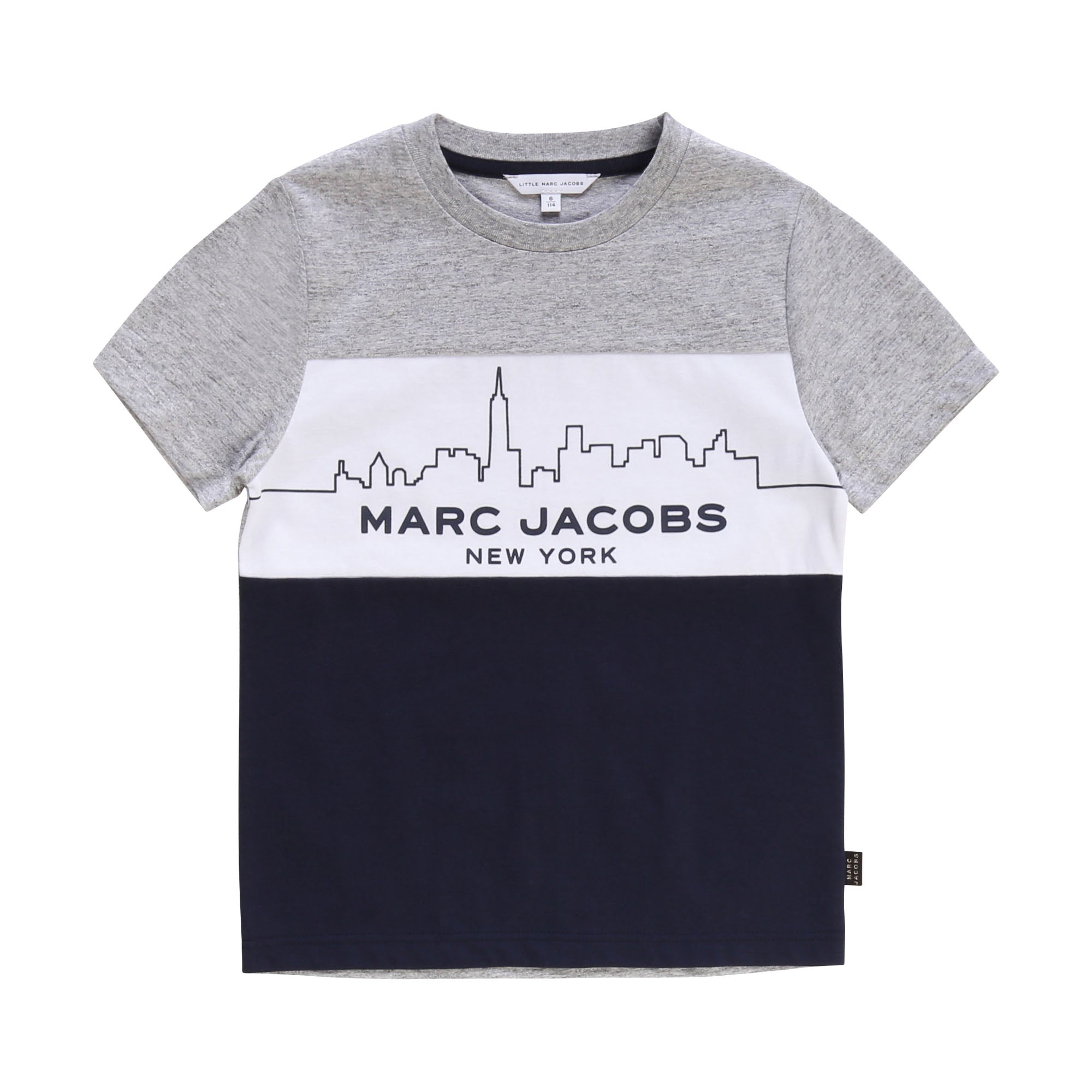 Boys Grey Logo Cotton T-shirt
