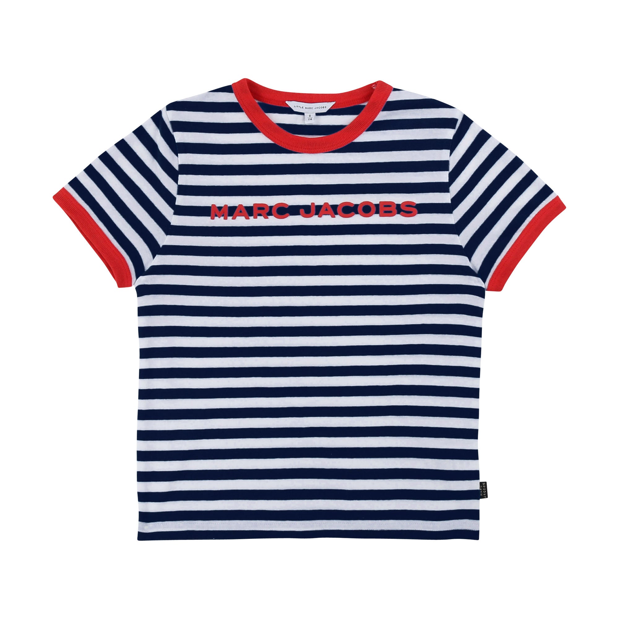 Boys Blue Stripe Cotton T-shirt