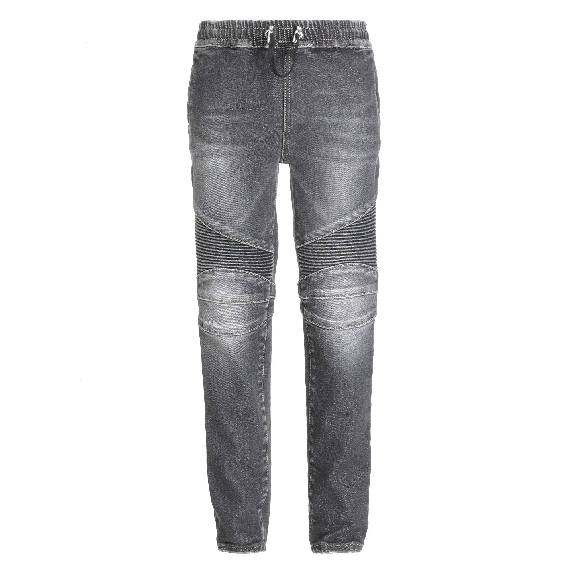 Boys Denim Black Cotton Trousers