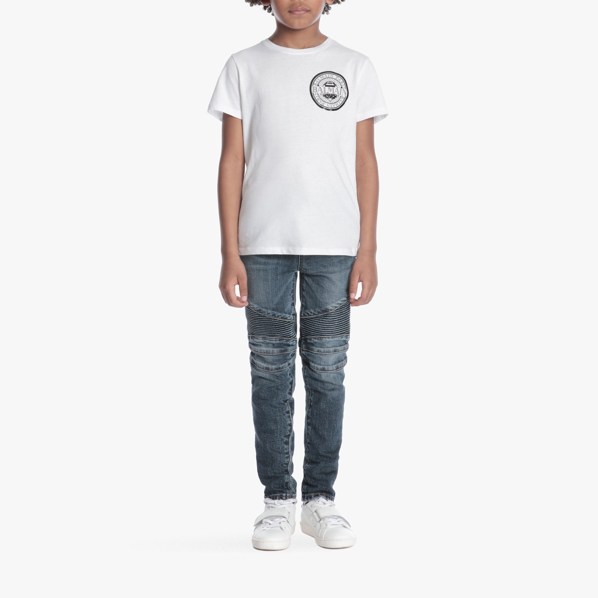 Boys Denim Blue Cotton Trousers