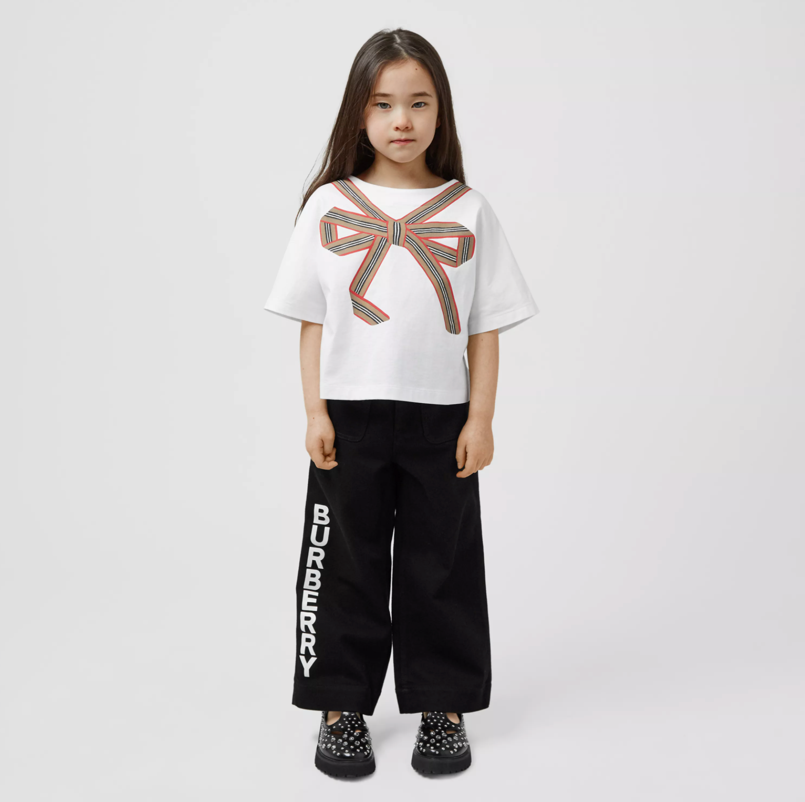 T-shirt blanc en coton pour fille