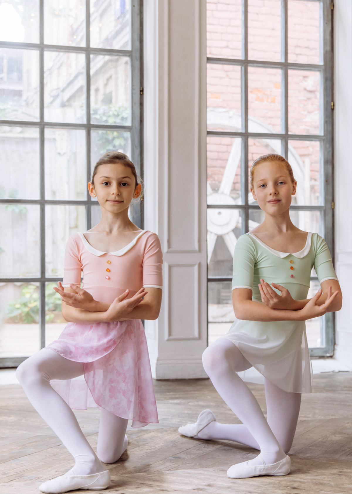 Grenouillères de danse classiques roses pour filles