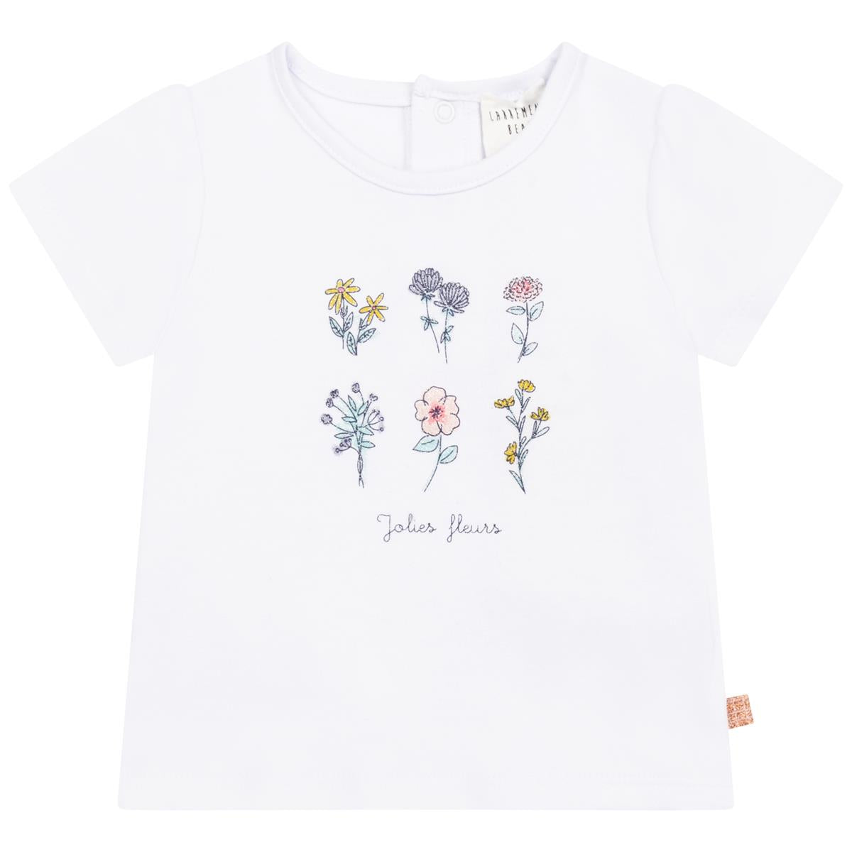T-shirts blancs pour bébés garçons et filles