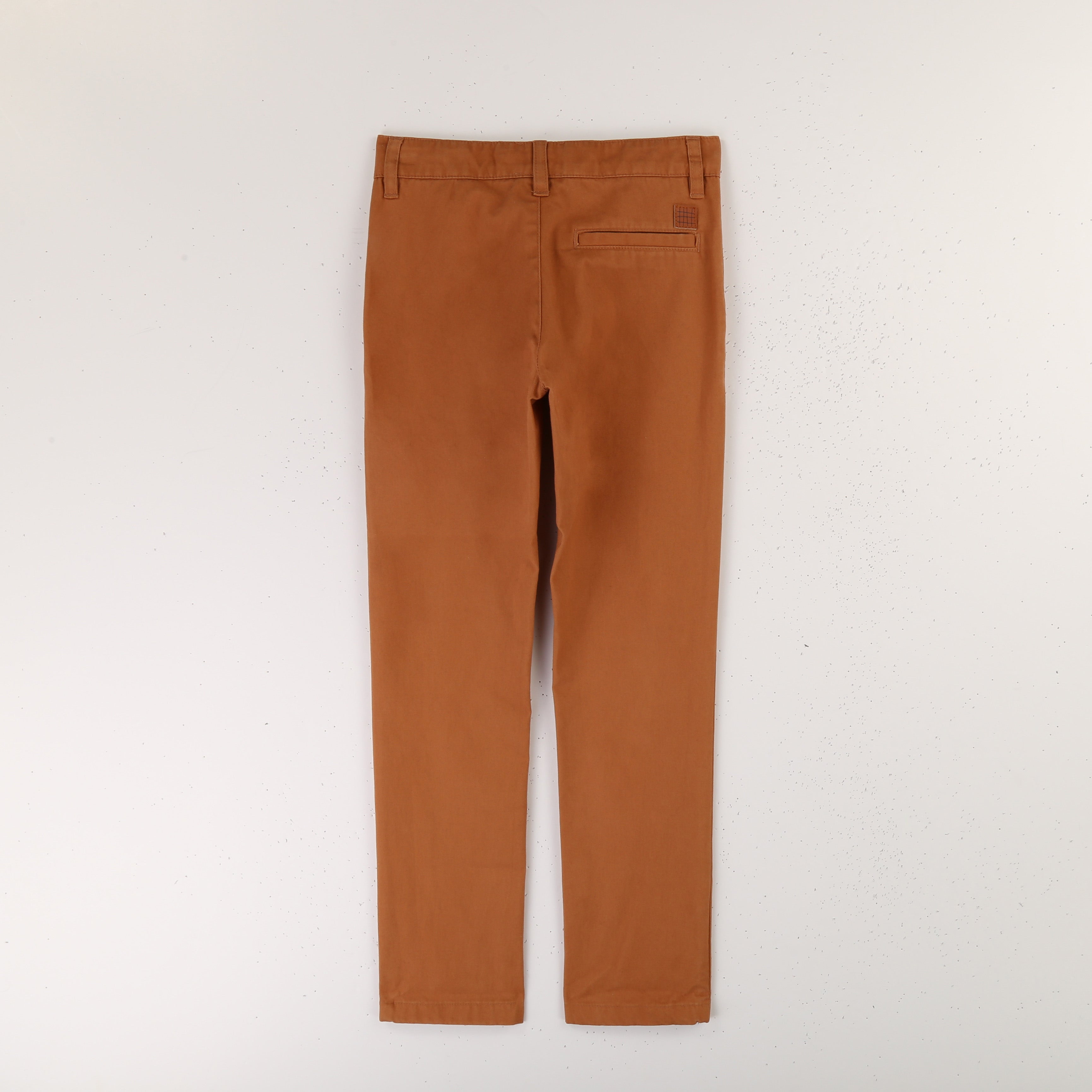 Boys Dark Yellow Cotton Trousers