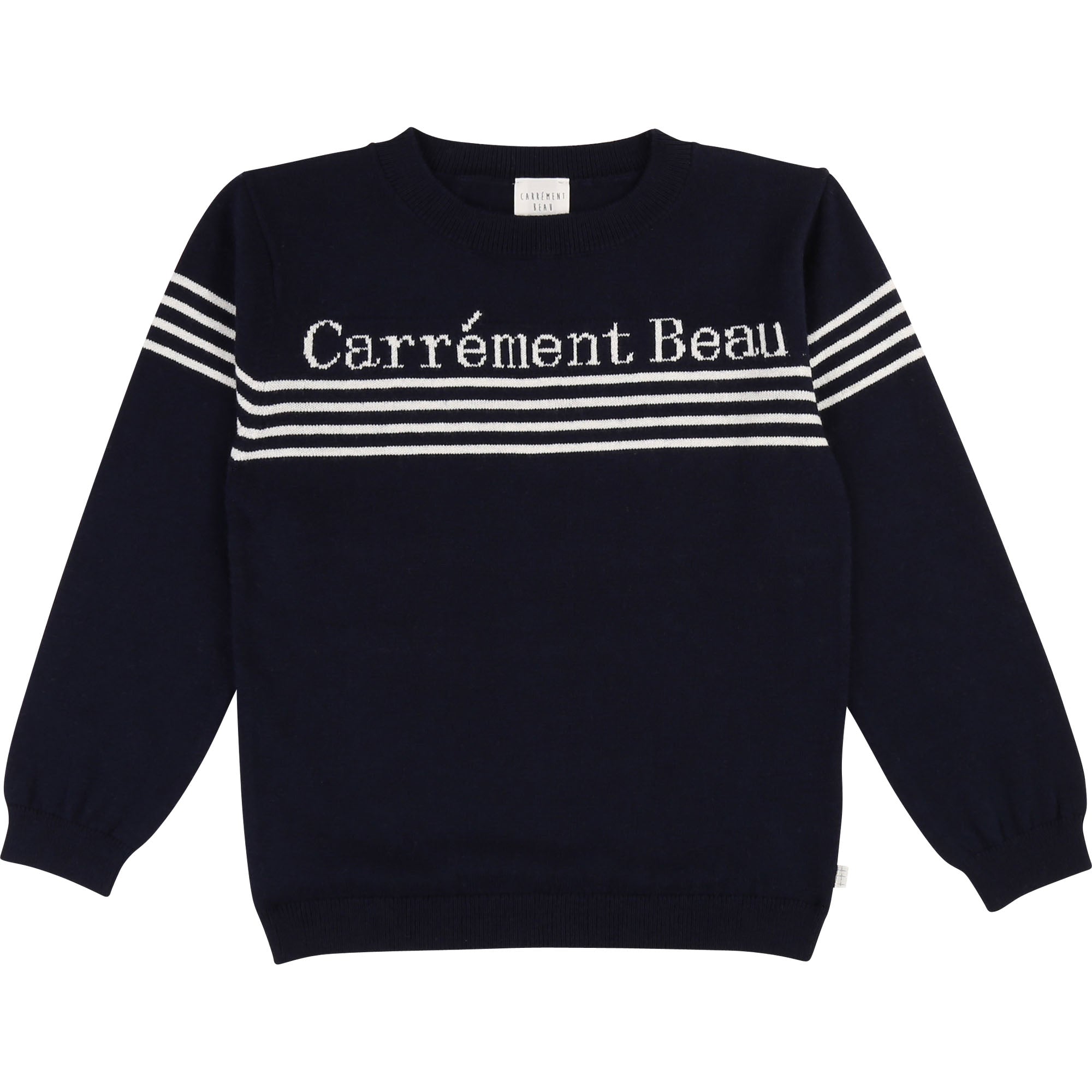 Boys Blue Logo Cotton Sweatshirt