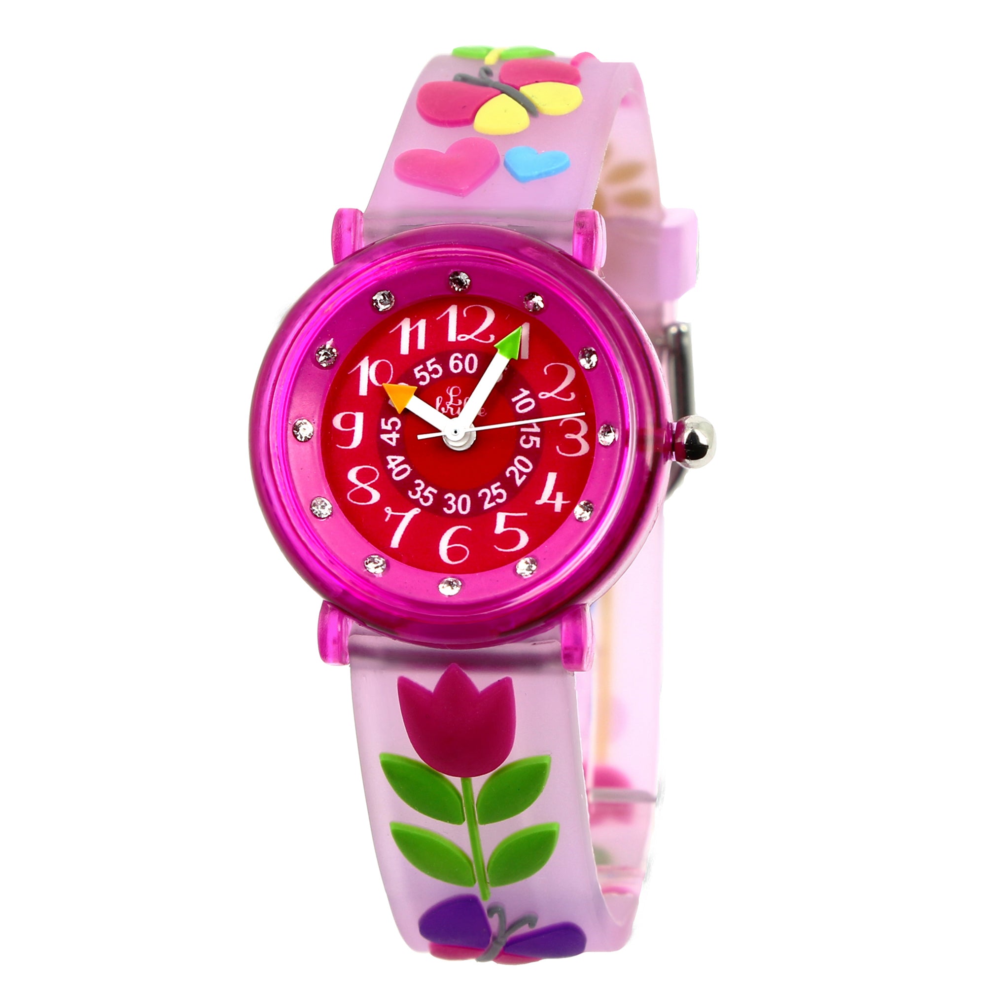 Girls Pink Tulip Watch(6-9Y)