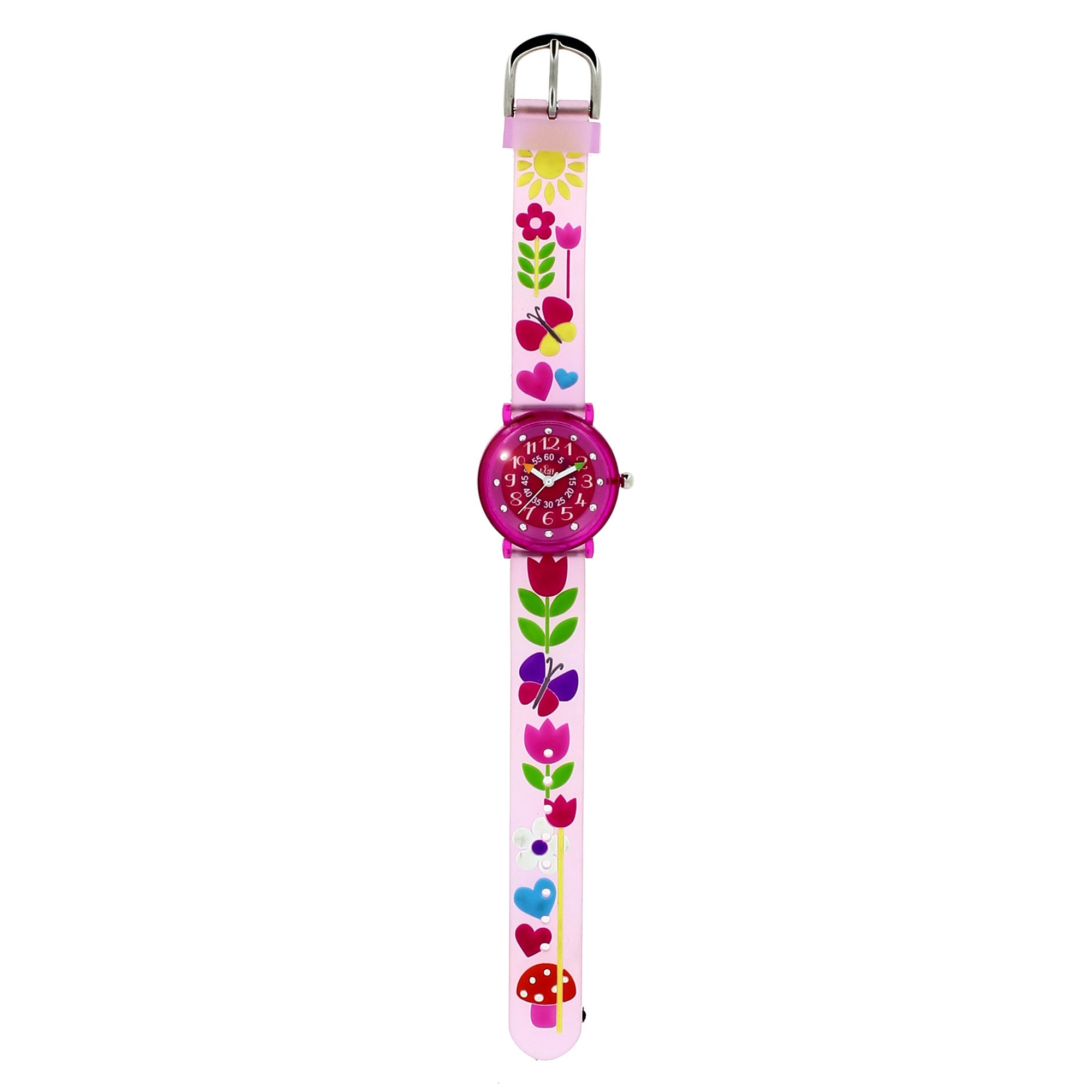 Girls Pink Tulip Watch(6-9Y)