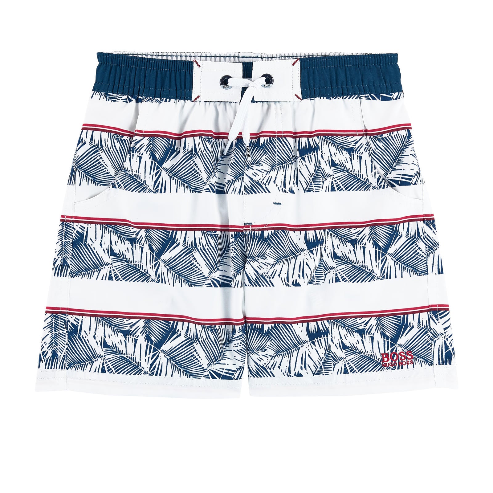 Boys Printed Cotton Twill Bermuda Shorts