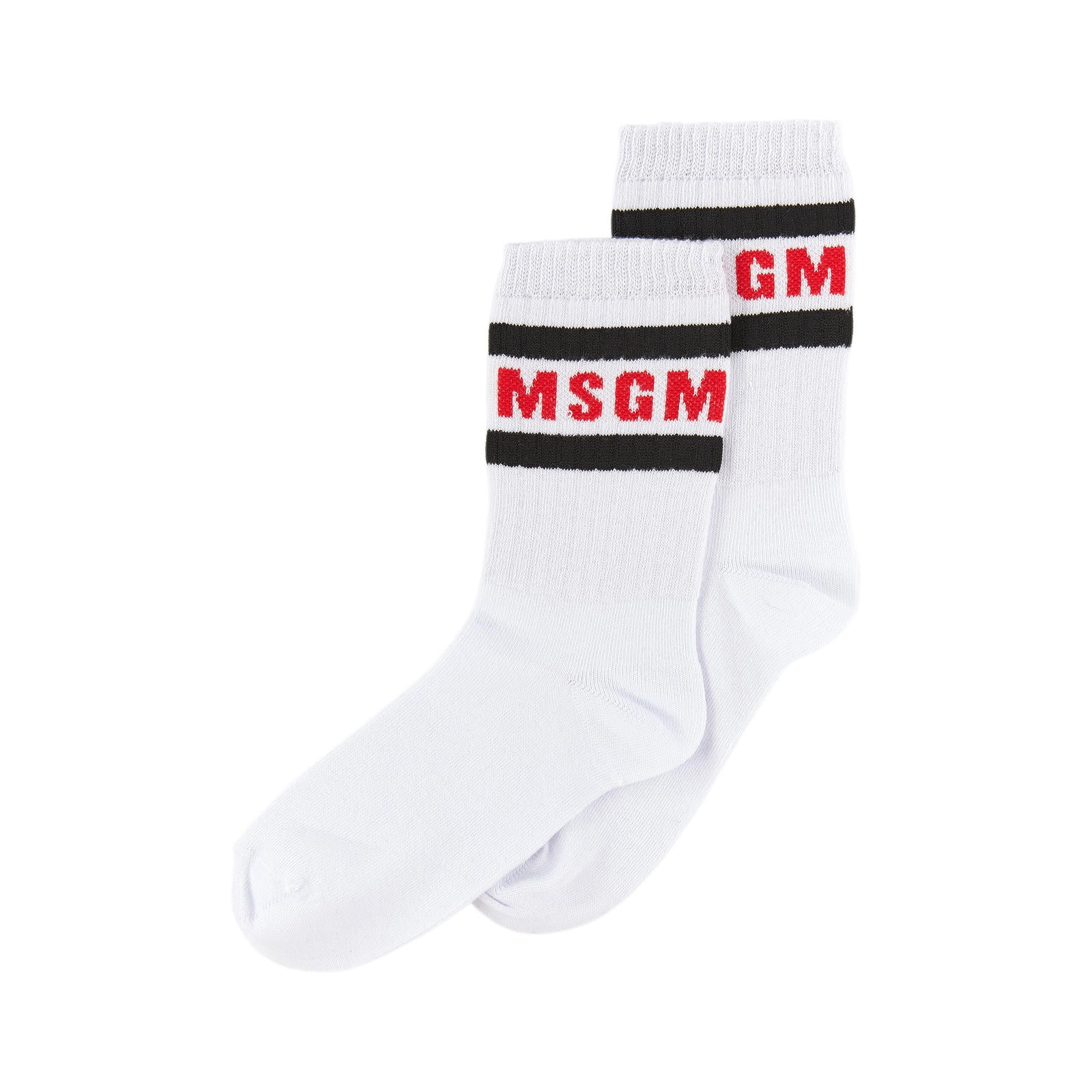 Boys & Girls White Logo Socks