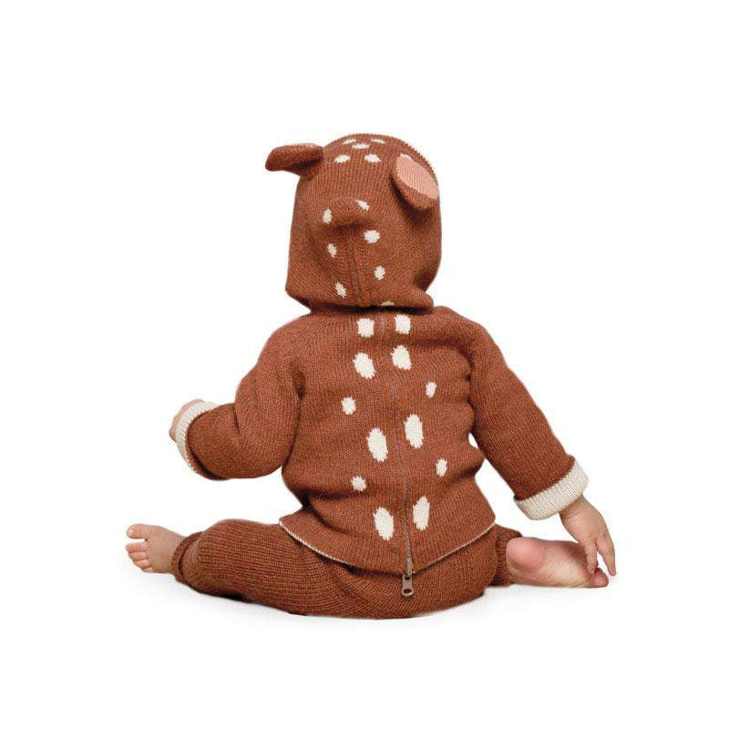 Boys & Girls Brown Alpaca Hooded Sweater