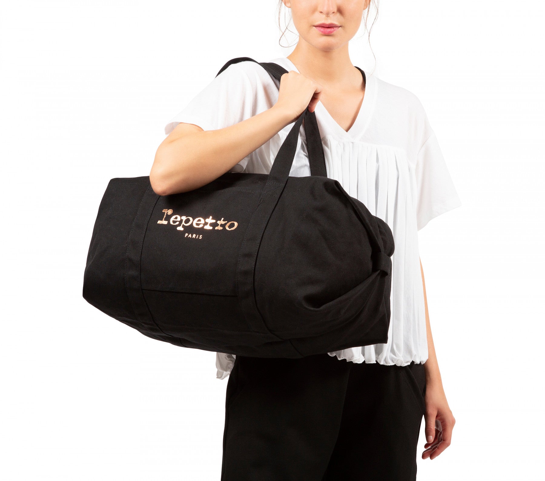 Sac de ballet noir pour filles (taille L)