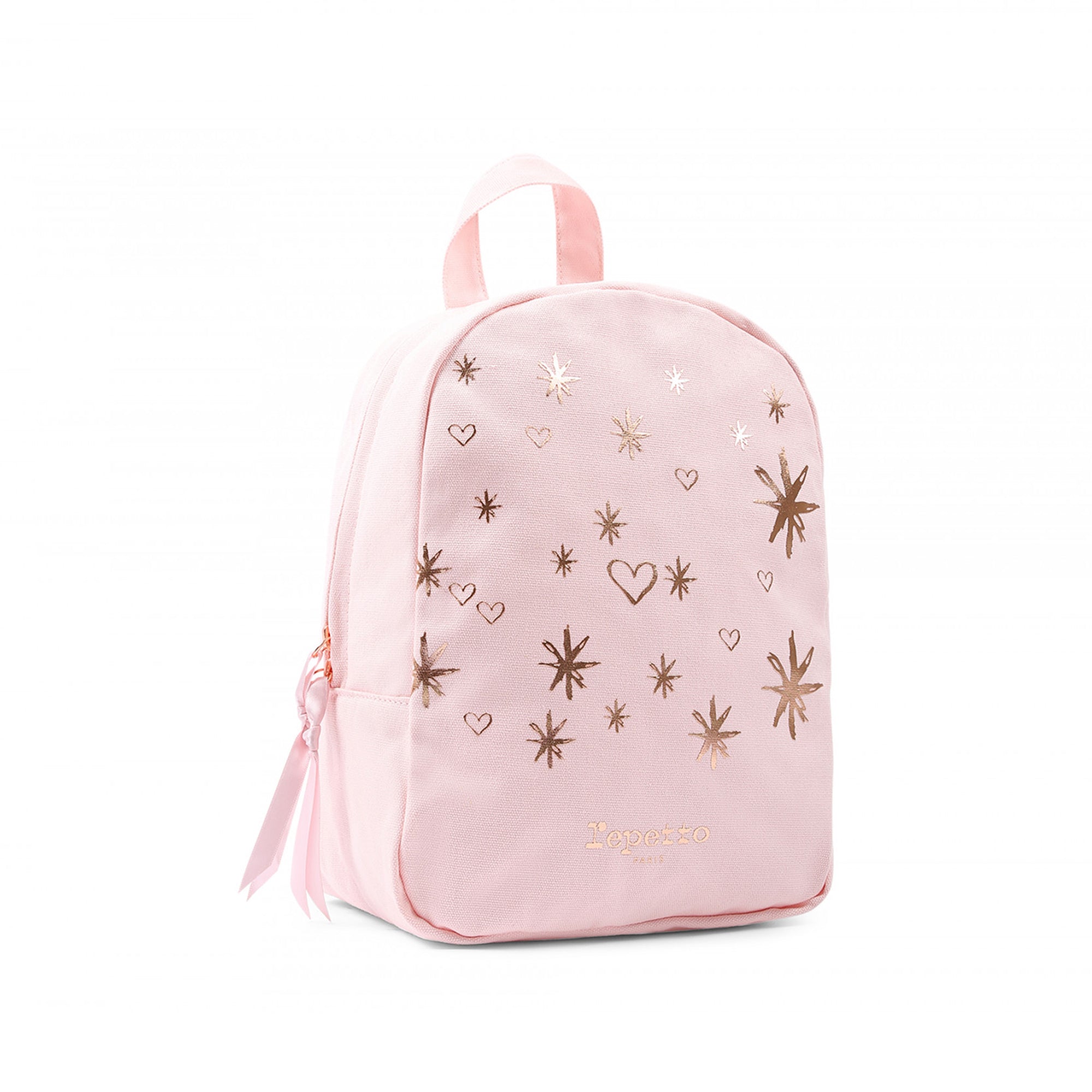 Sac à dos en coton rose pâle pour filles