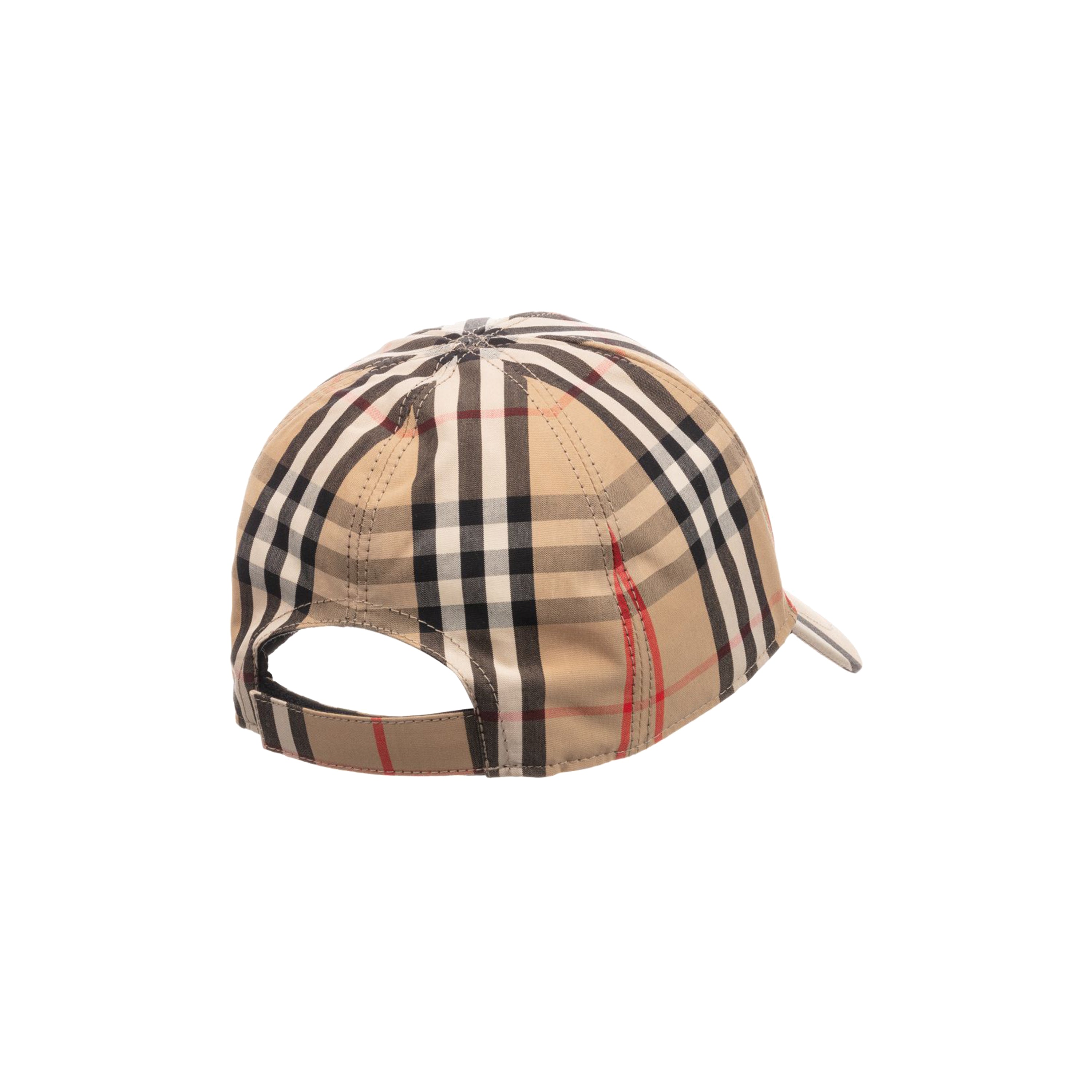 Casquette en coton à carreaux beige pour garçon et fille