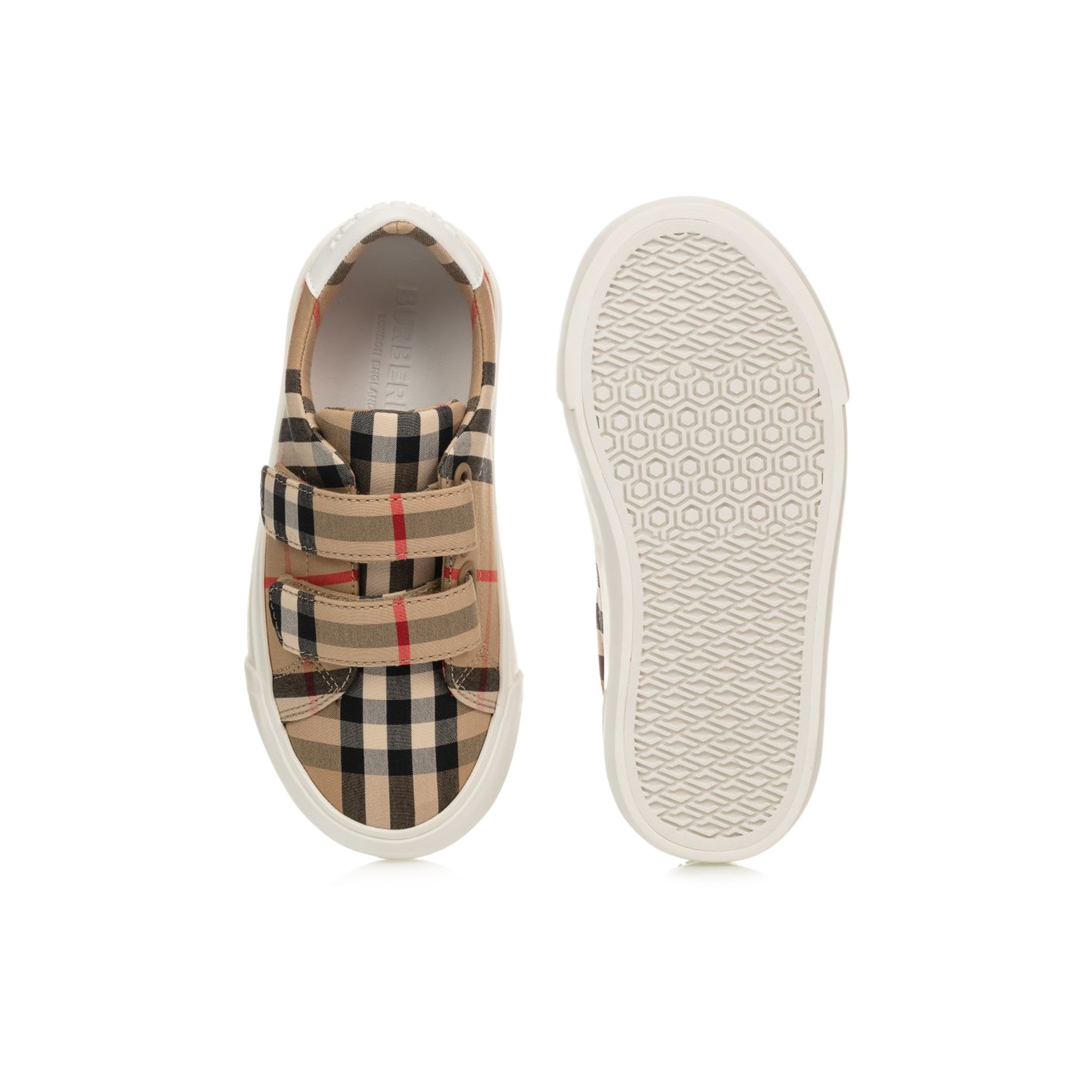 Chaussures beiges à scratch pour garçons et filles