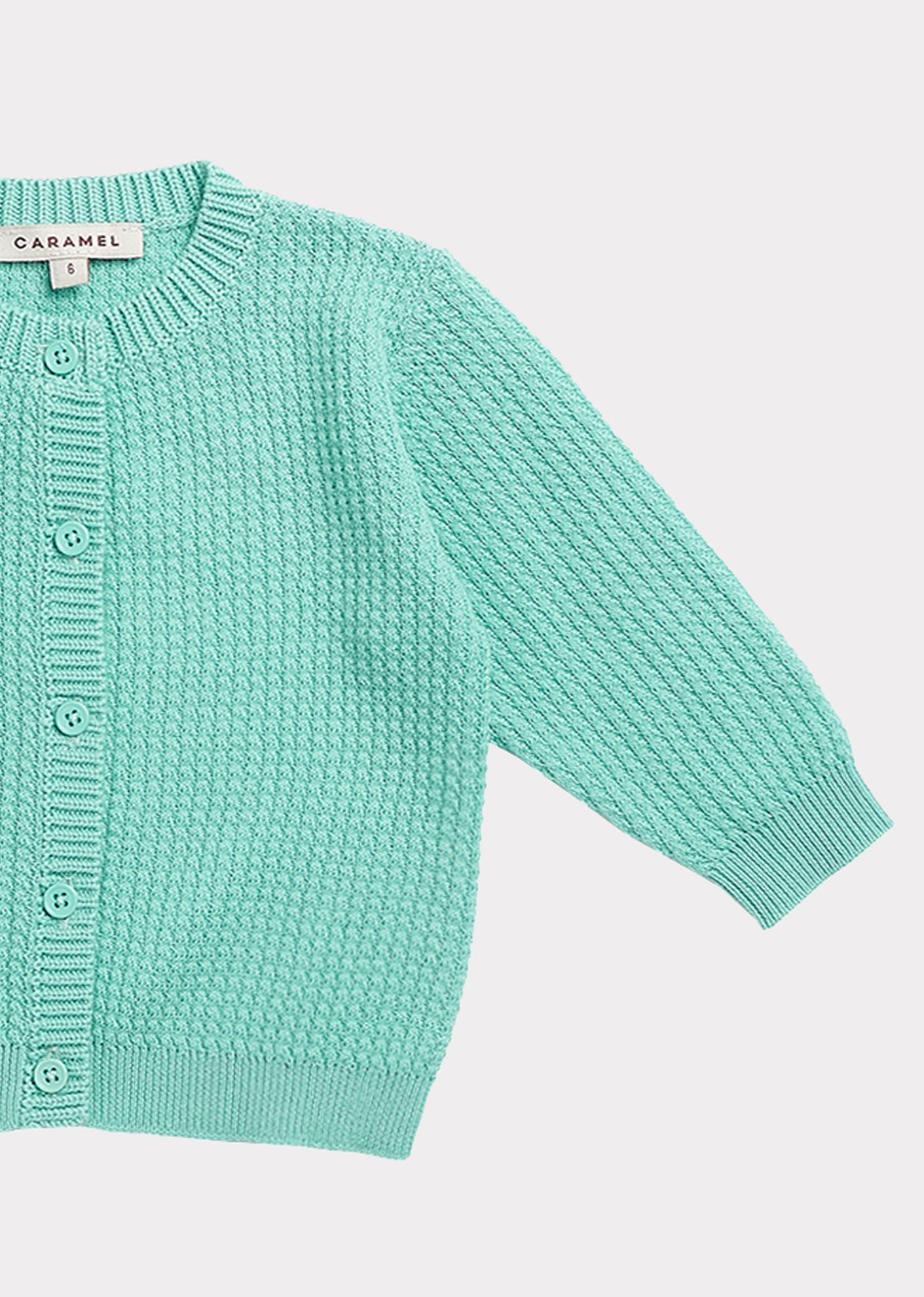 Gilet vert en coton pour bébés filles