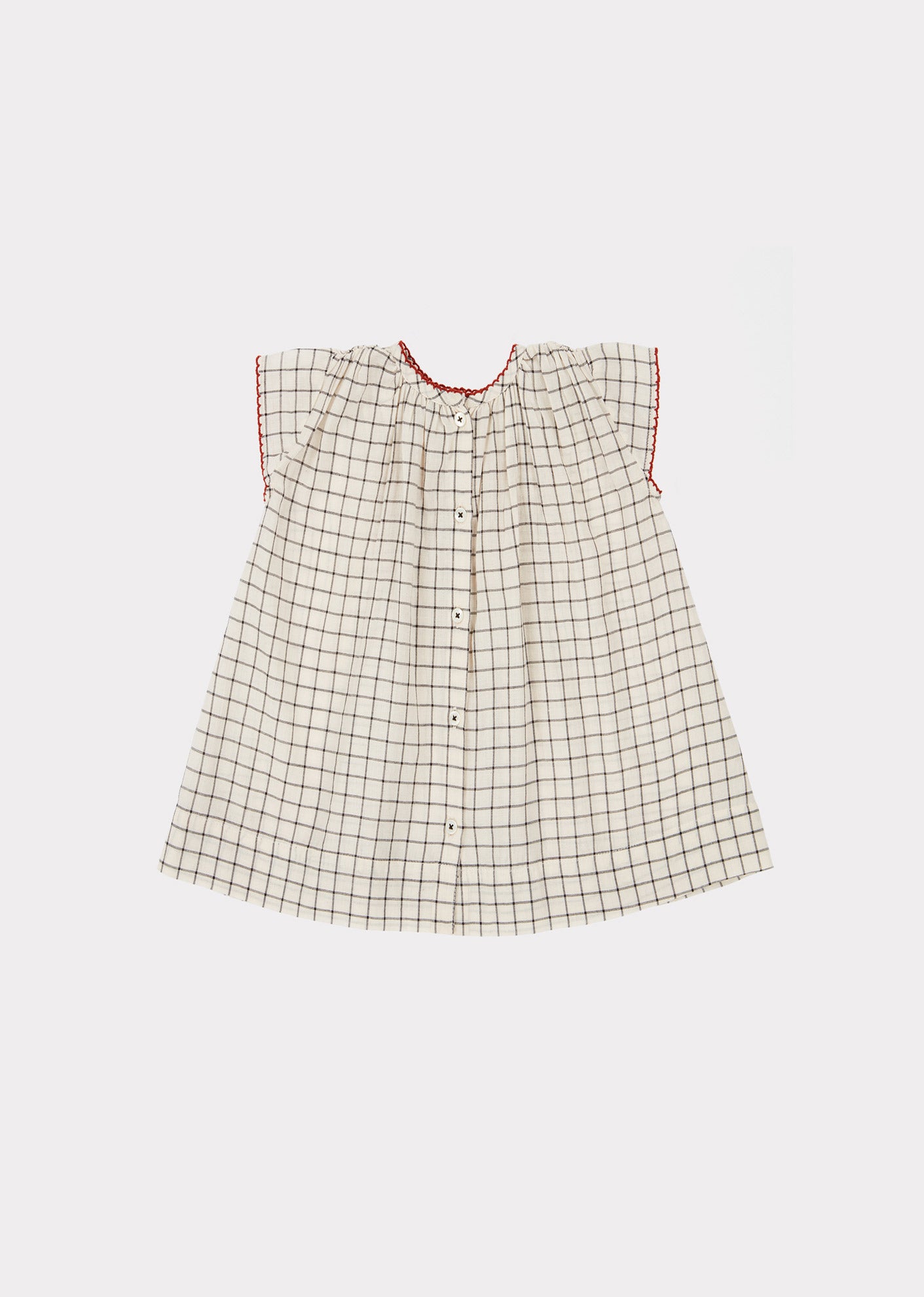 Robe à carreaux noir et blanc pour bébés filles