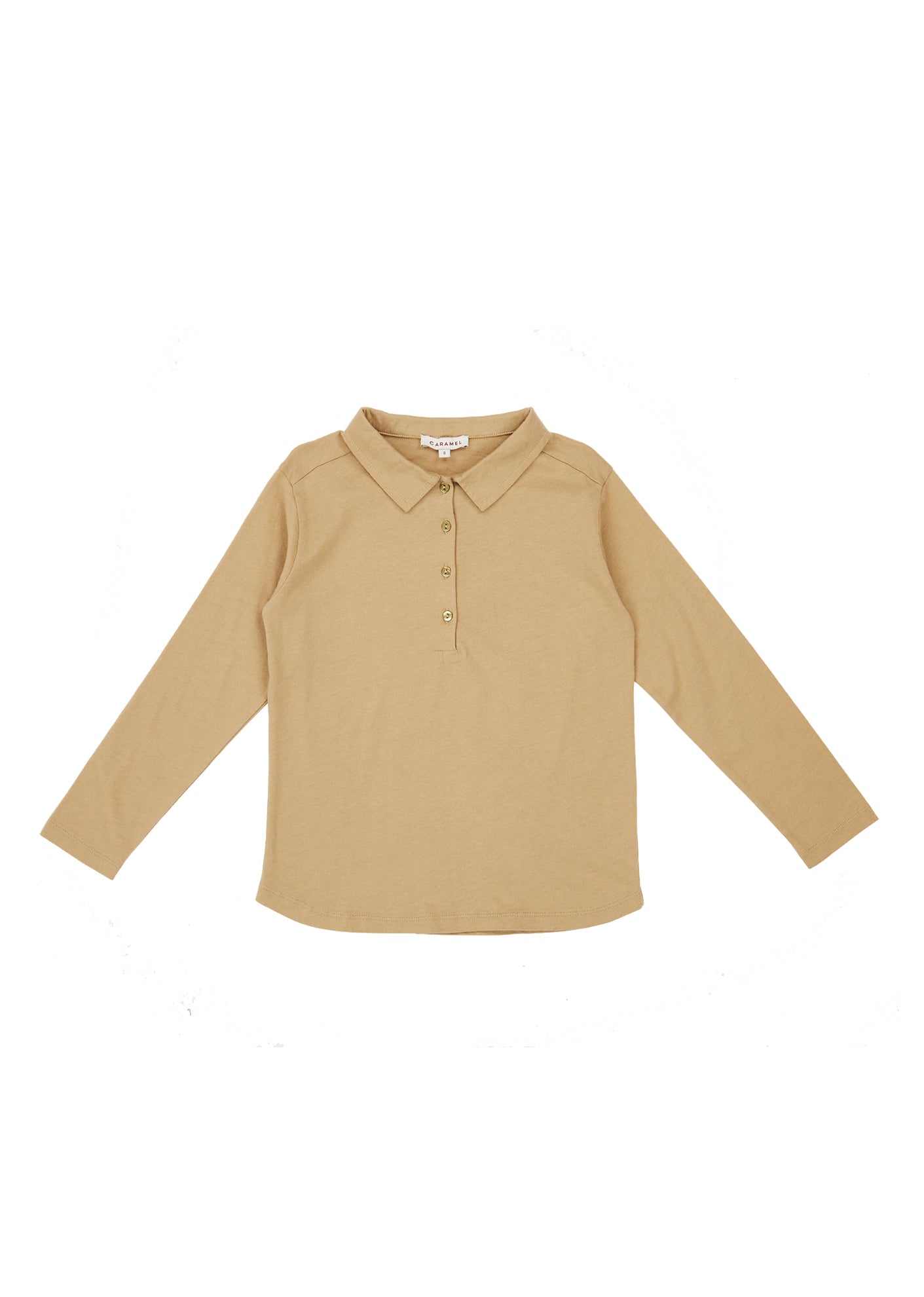 Boys Khaki Cotton Polo Shirt
