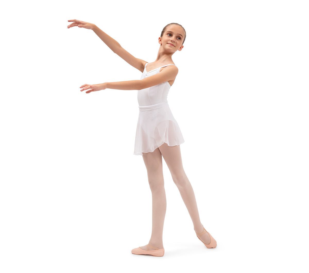 Jupe Blanche en Mousseline pour Fille