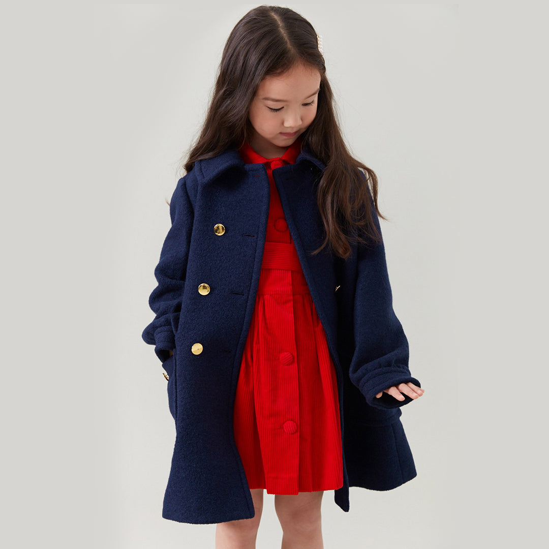Robe Fille Lumineuse en Coton Feu