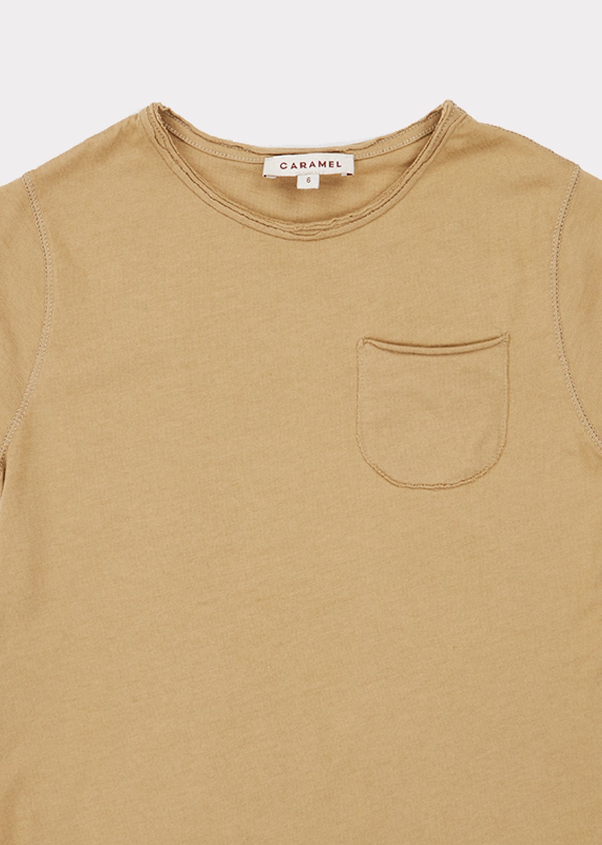 T-shirt en coton kaki clair pour garçons et filles