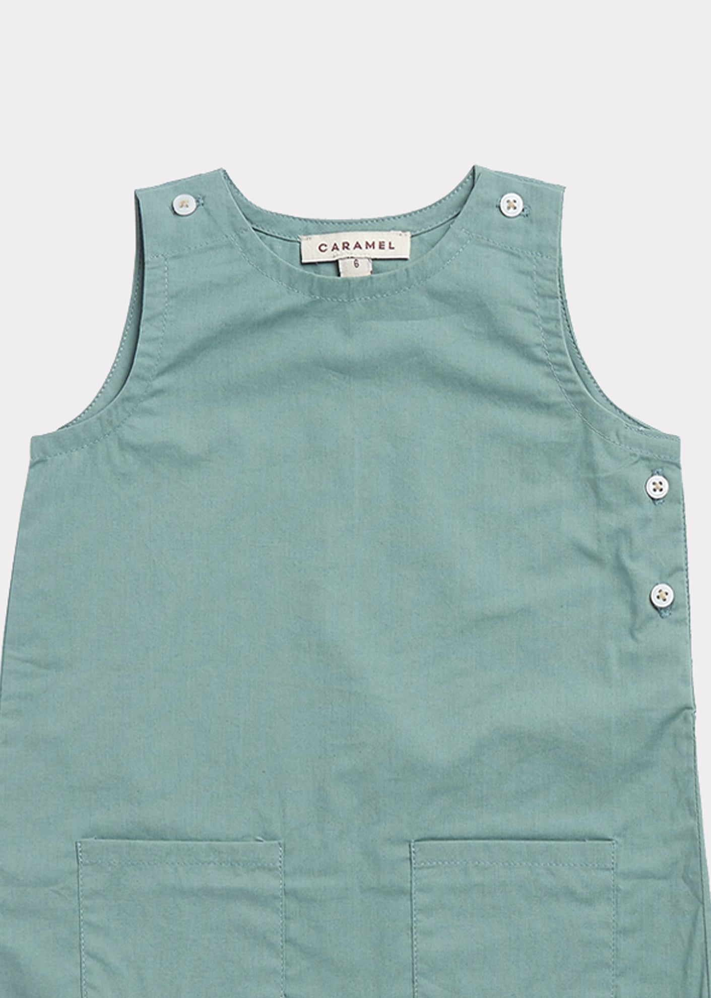 Barboteuse Bébé en Coton Cyan pour Garçons et Filles