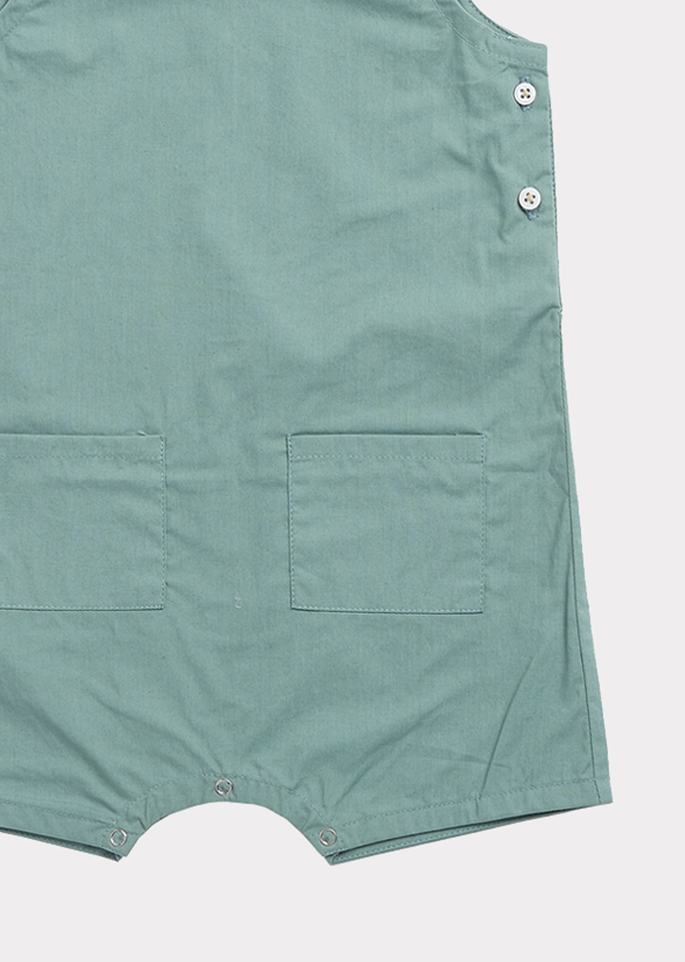 Barboteuse Bébé en Coton Cyan pour Garçons et Filles