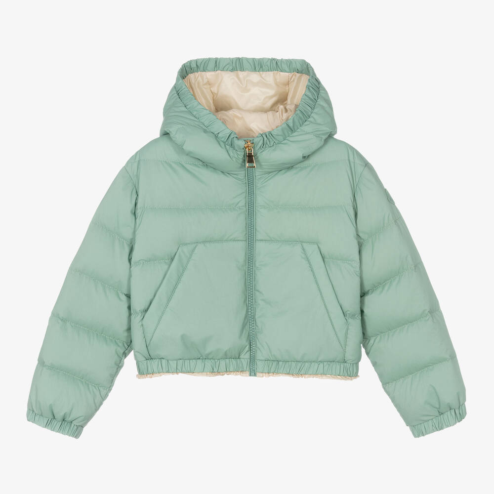 Girls Green "MANTAS" Padded Down Jacket